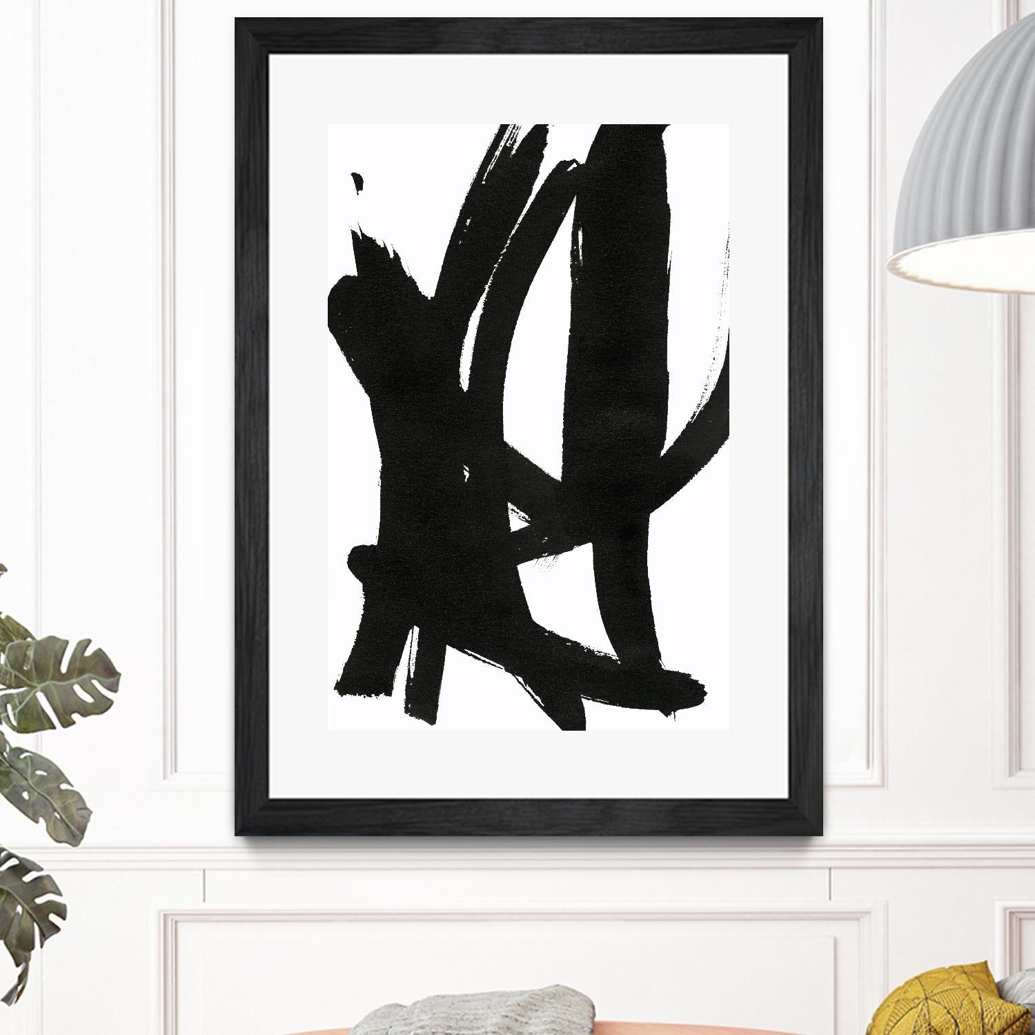 Abstract Black and White Wall Art - Modern Canvas Painting for Living Room, Bedroom & Office Decor | Home & Office Interior Design