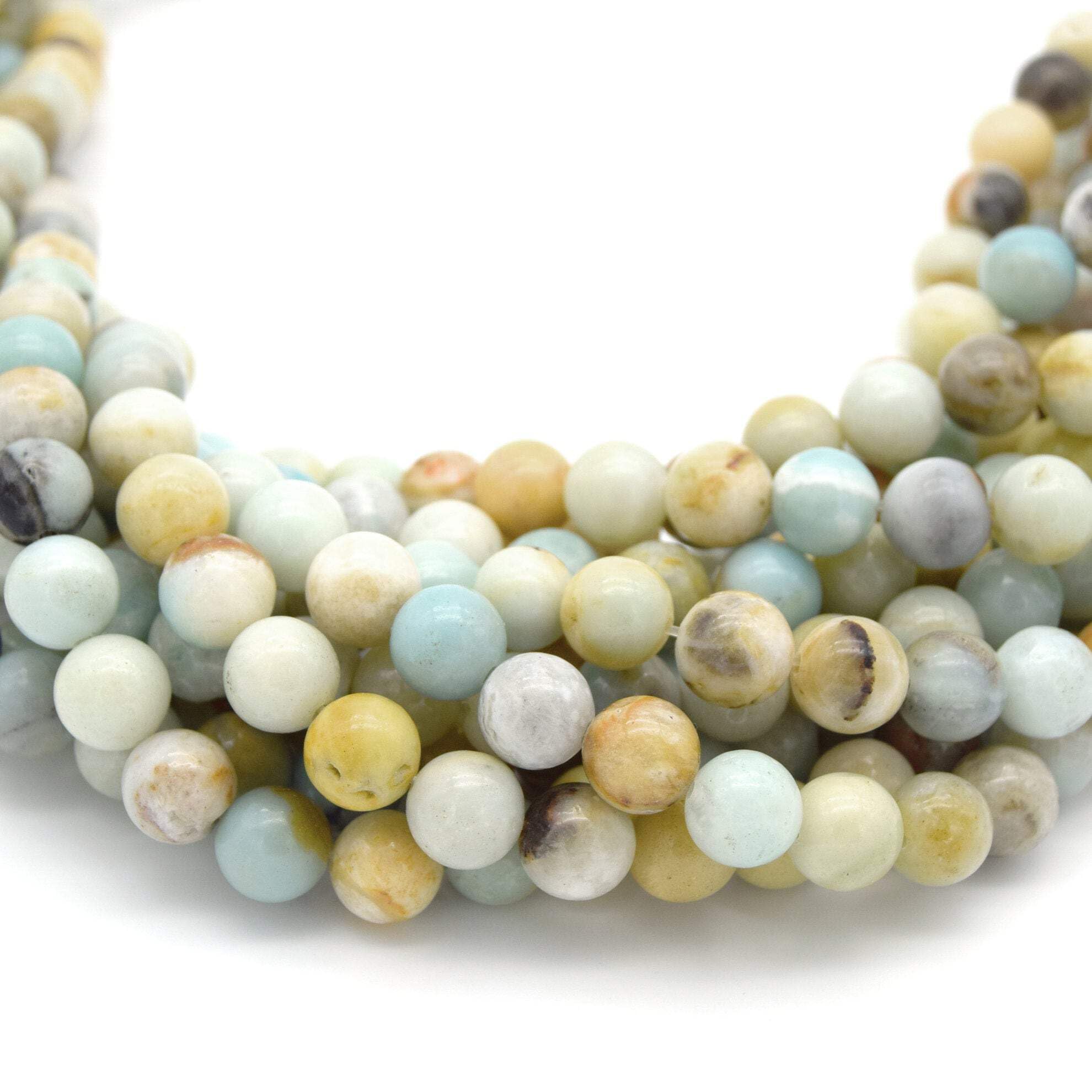 Natural Amazonite Beads 12mm - Smooth Round Gemstone Beads for Jewelry Making, DIY Crafts, Healing Bracelets & Necklaces - Perfect for Meditation, Energy Balancing & Spiritual Gifts