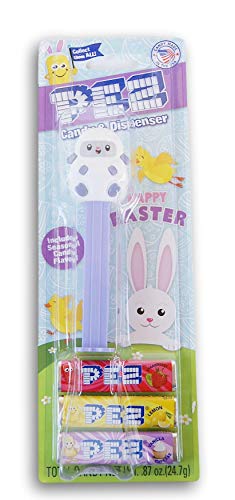 Easter Bunny Pez Dispenser with 3 Refills - Cute Sheep Design Candy Dispenser for Kids, Party Favors, Easter Basket Stuffers & Holiday Gifts