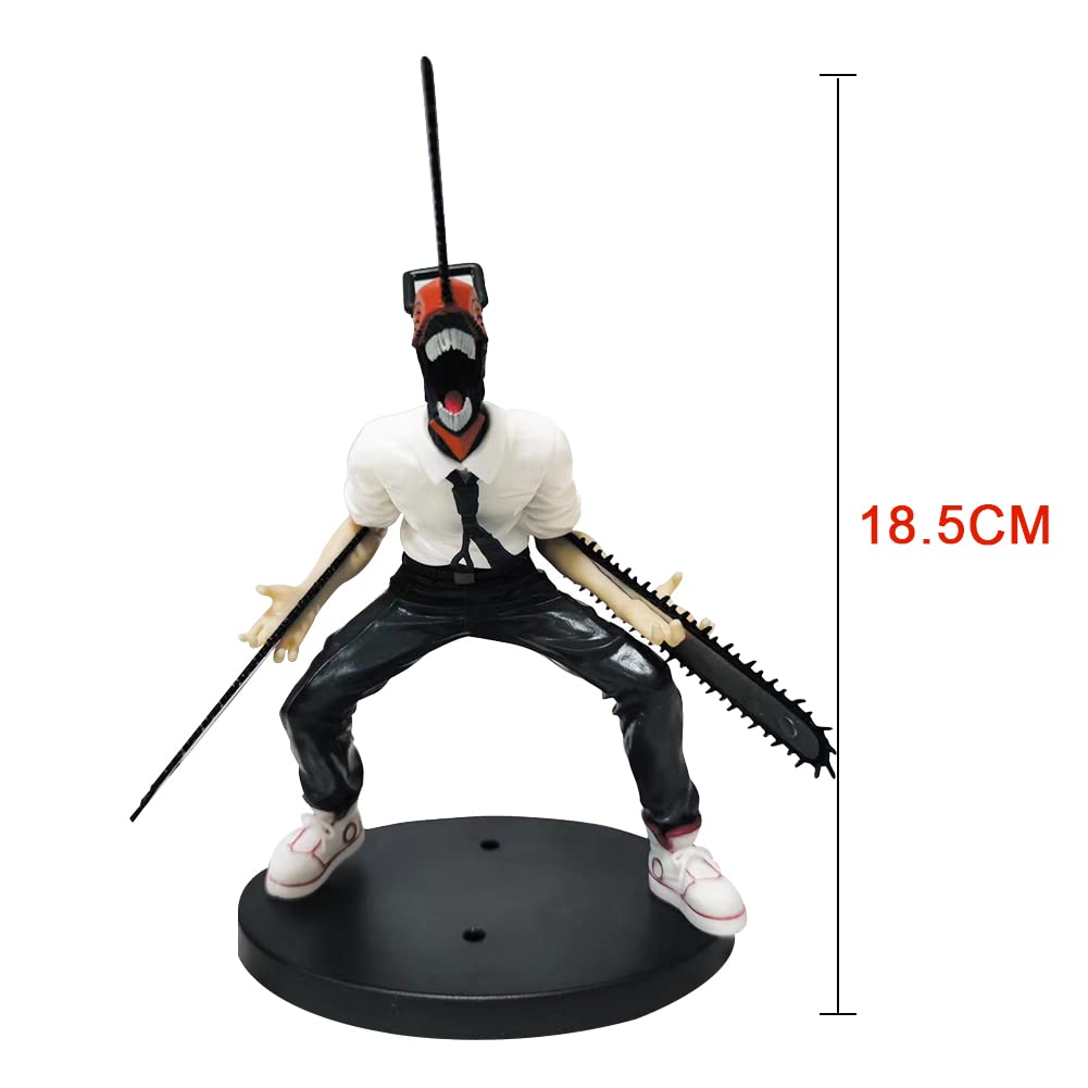 BSNRDX Chainsaw Man Anime Action Figure - 18.5CM Detailed Statue Model Set, Perfect Gift for Anime Fans & Collectors | Ideal for Display, Cosplay Props, and Anime-Themed Room Decor