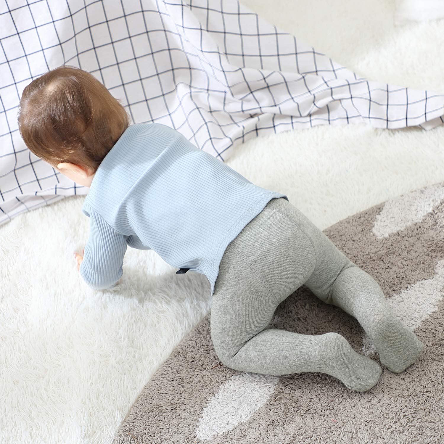 Century Star Baby Tights for Girls - Soft Cotton Knit Toddler Leggings & Warm Infant Stockings | Newborn Pants for Playtime, Daycare & Winter Outfits