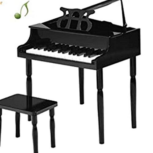 Aveland TIME 30-Key Wooden Piano Toy for Kids - Black Children's Musical Instrument with Music Stand & Mechanical Sound Quality - Perfect for Home Playroom, Preschool Learning & Birthday Gifts