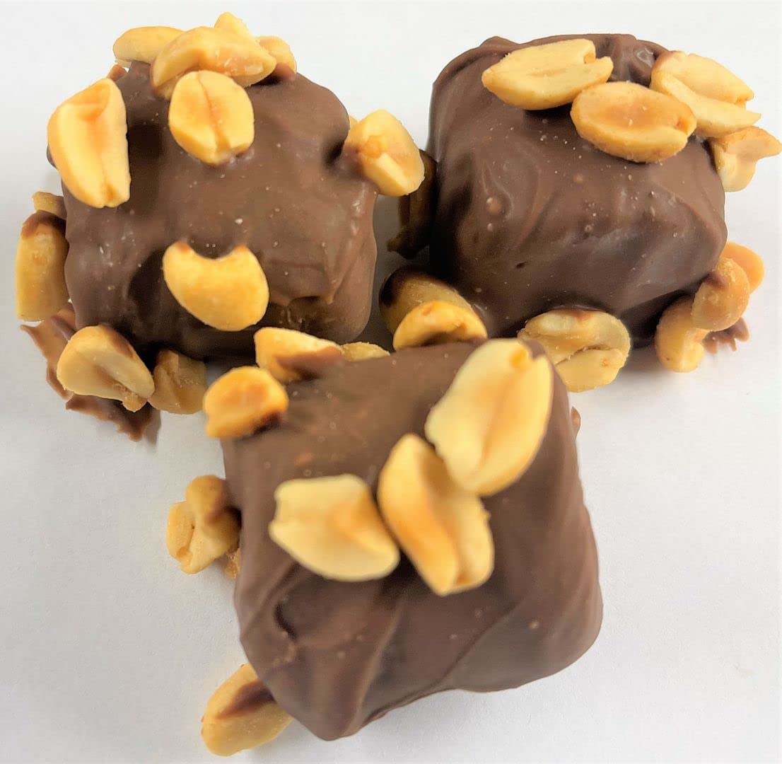 Scott's Cakes Milk Chocolate Covered Marshmallows with Peanuts - 1 Pound Bakery Box - Perfect for Parties, Gifts & Sweet Treats