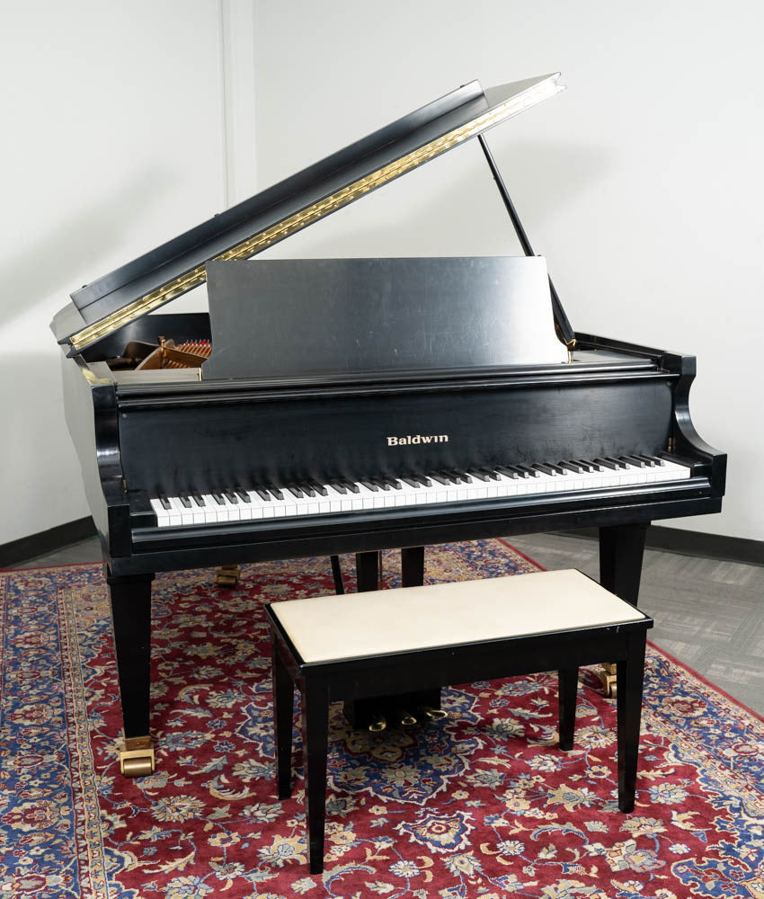 Baldwin 5'8 Model R Grand Piano in Satin Ebony Finish | Serial Number 333070 | Perfect for Home, Studio & Concert Performances