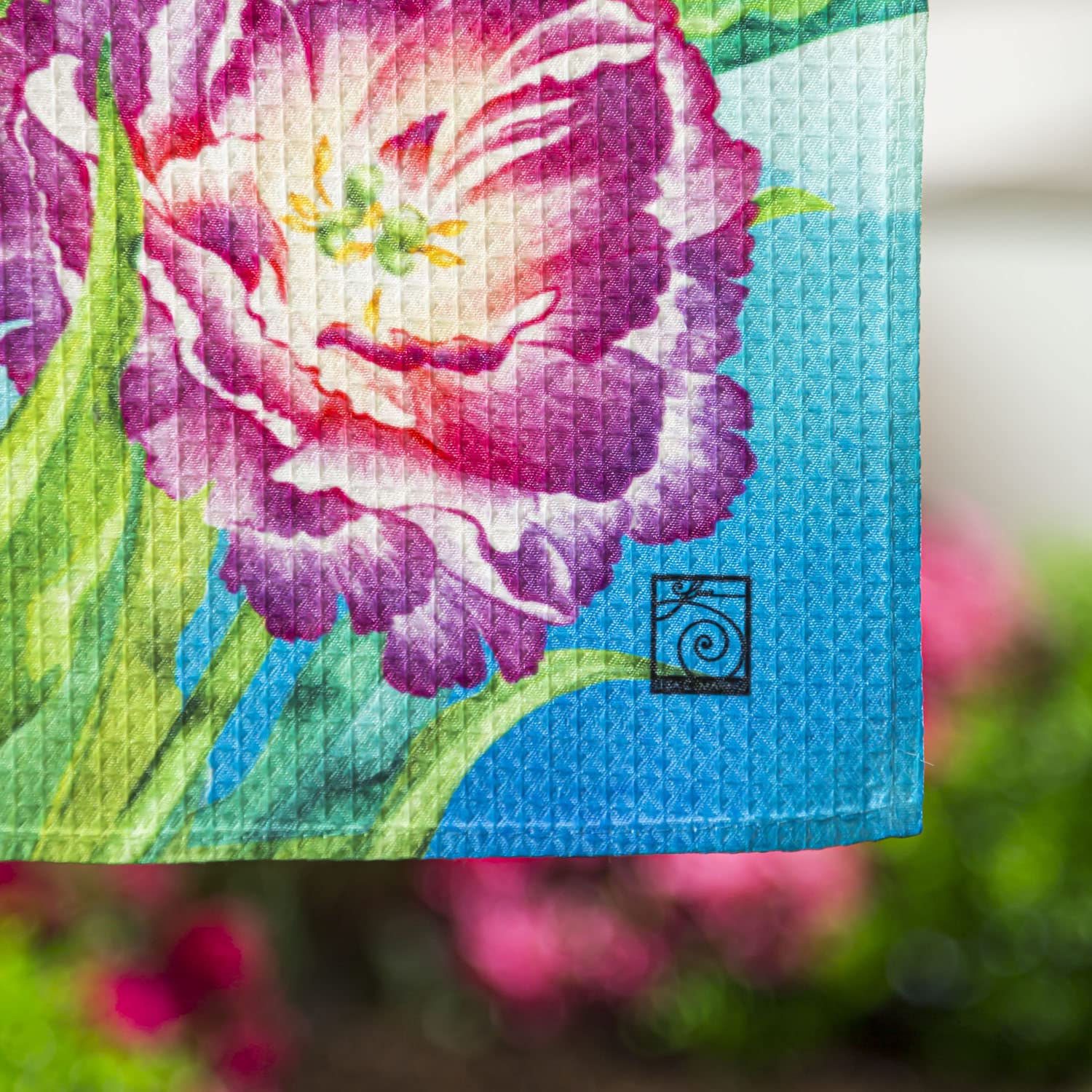 Evergreen Blooming Tulips Garden Waffle Flag - Decorative Yard Sign for Spring, Easter & Home Garden Decor | Outdoor Waterproof Lawn Ornament for Patio, Front Yard & Backyard Landscaping