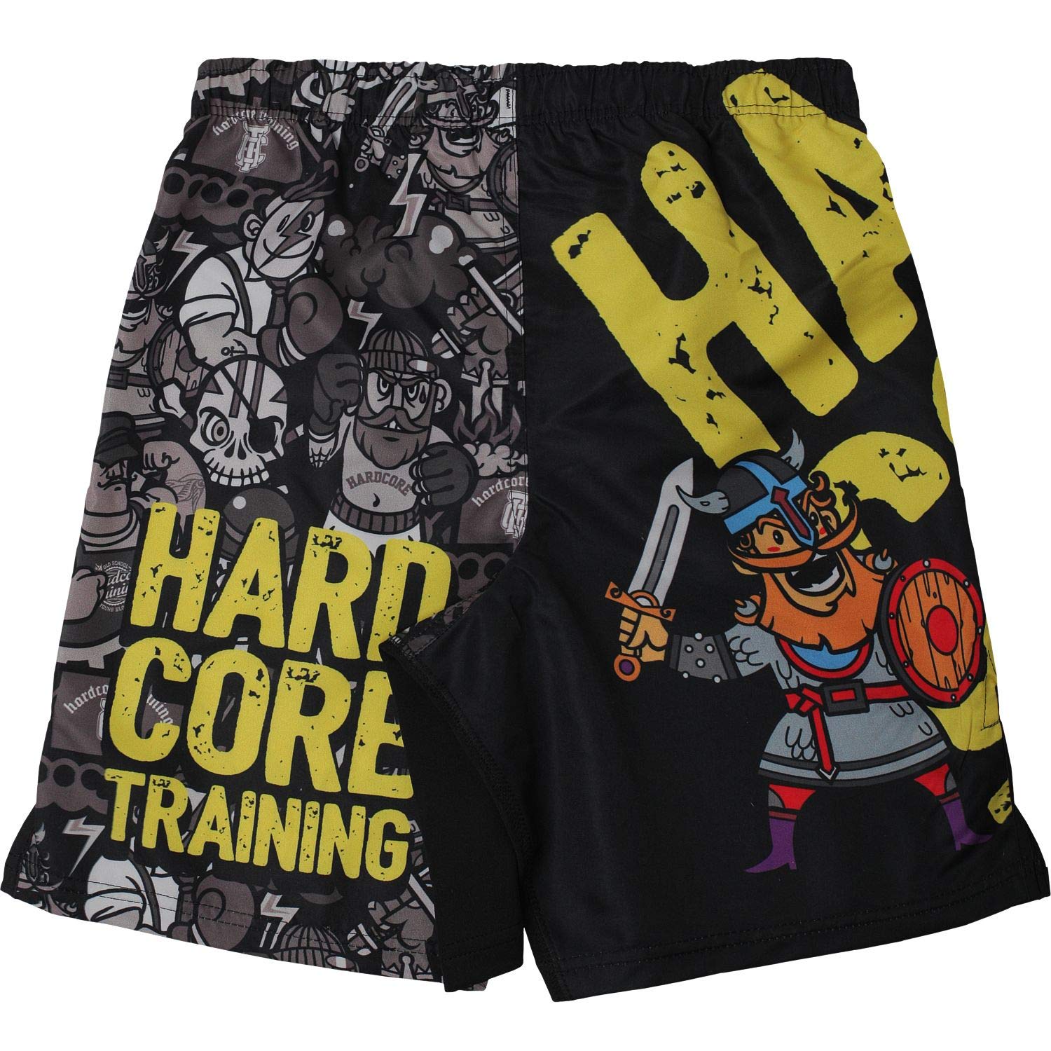 Hardcore Training Kids Shorts - Durable Fitness Shorts for Boxing, Muay Thai, Grappling & Jiu Jitsu - Perfect for Workouts, Running & Martial Arts Training