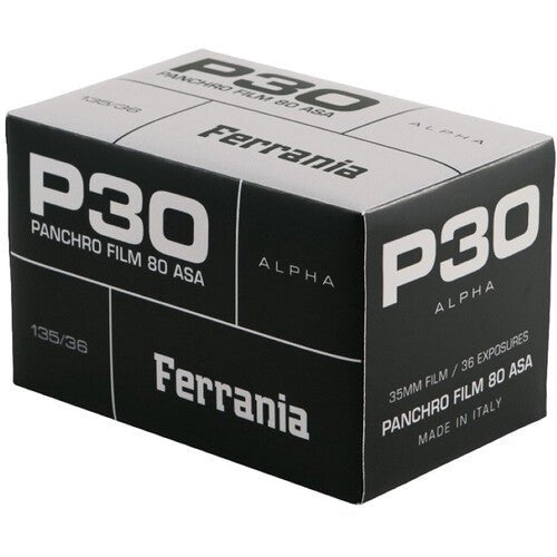 Ferrania P30 Black and White 35mm Film - 80 ISO, 36 Exposures Roll | Perfect for Street Photography & Vintage Film Cameras