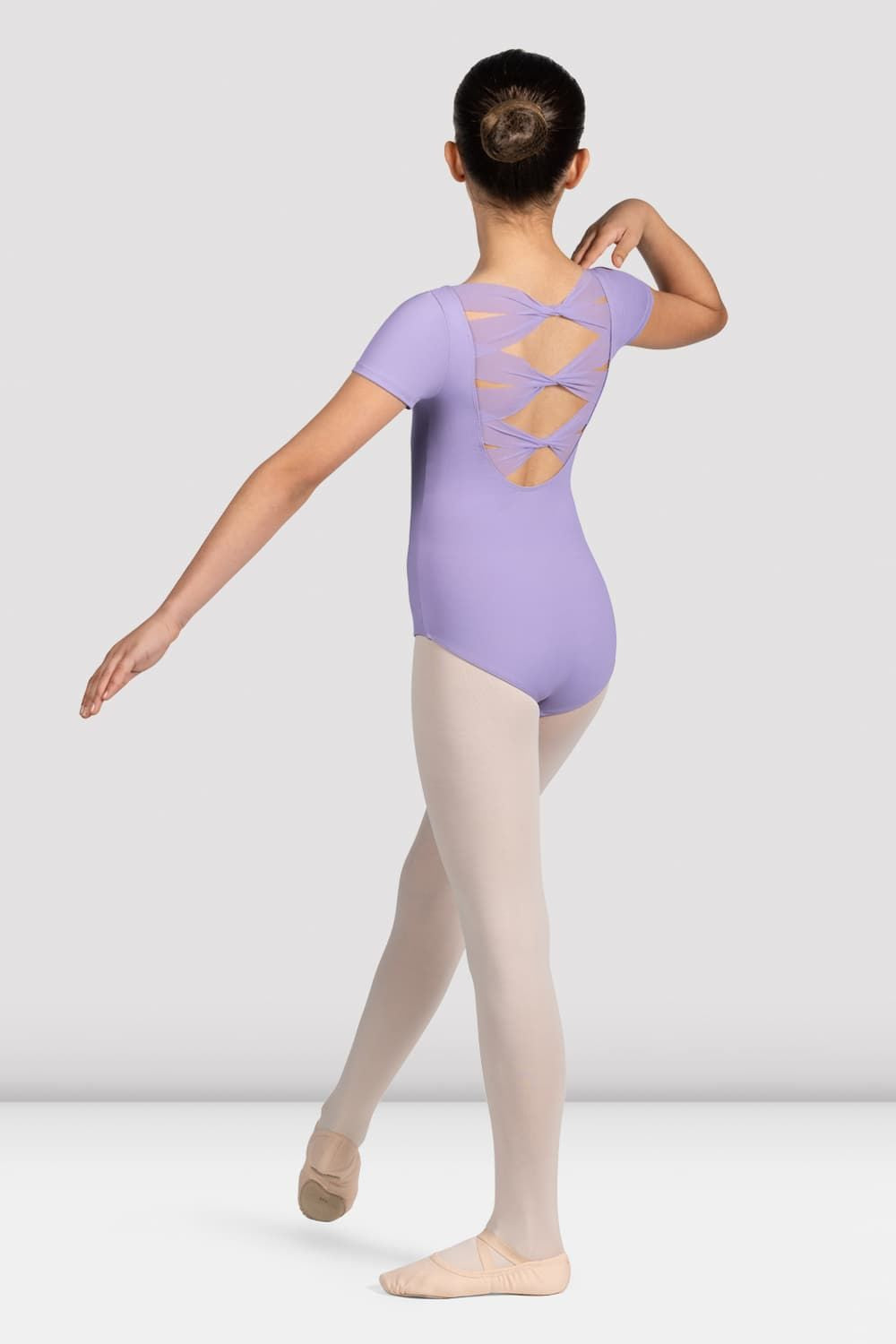 Mirella Glow Girl Cap Sleeve Leotard for Girls - Dance Leotards for Ballet, Gymnastics & Performance - Sparkly Costume for Recitals & Competitions