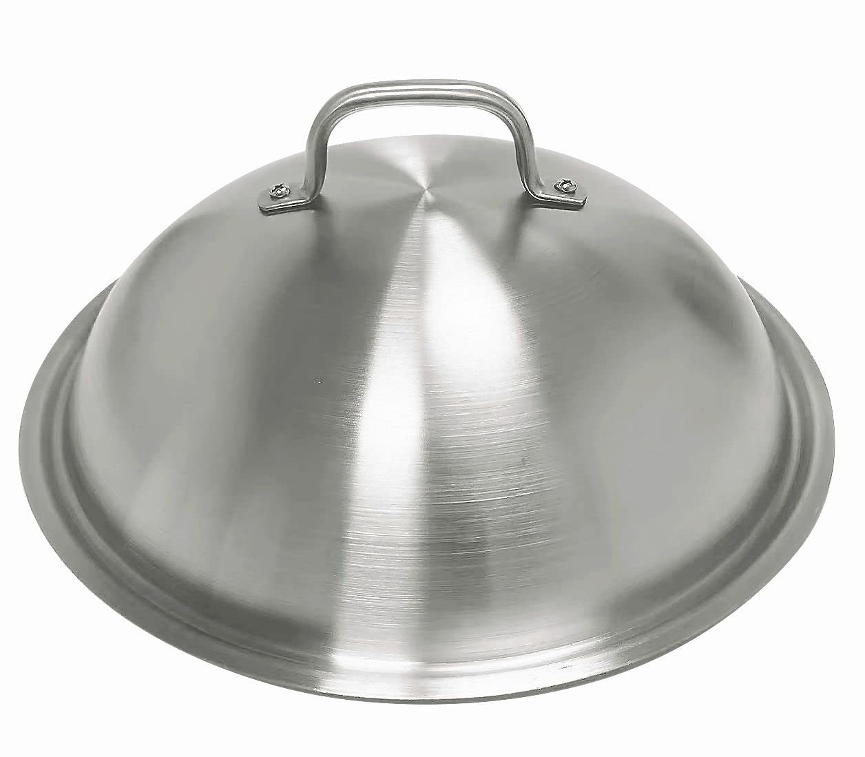 Heavy Duty 12 Inch Round Stainless Steel Griddle Accessories - Basting Cover, Cheese Melting Dome & Steaming Lid for Flat Top Grills - 0.6mm Thickness - Perfect for Indoor/Outdoor BBQ, Burgers, Pancakes & Breakfast Cooking