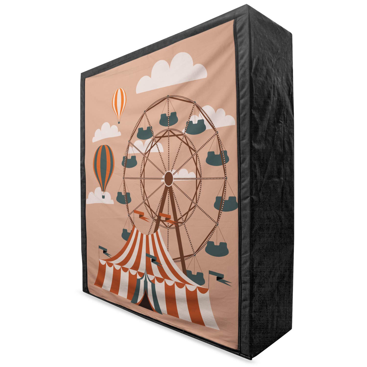 Ambesonne Circus Themed Portable Fabric Wardrobe - 59