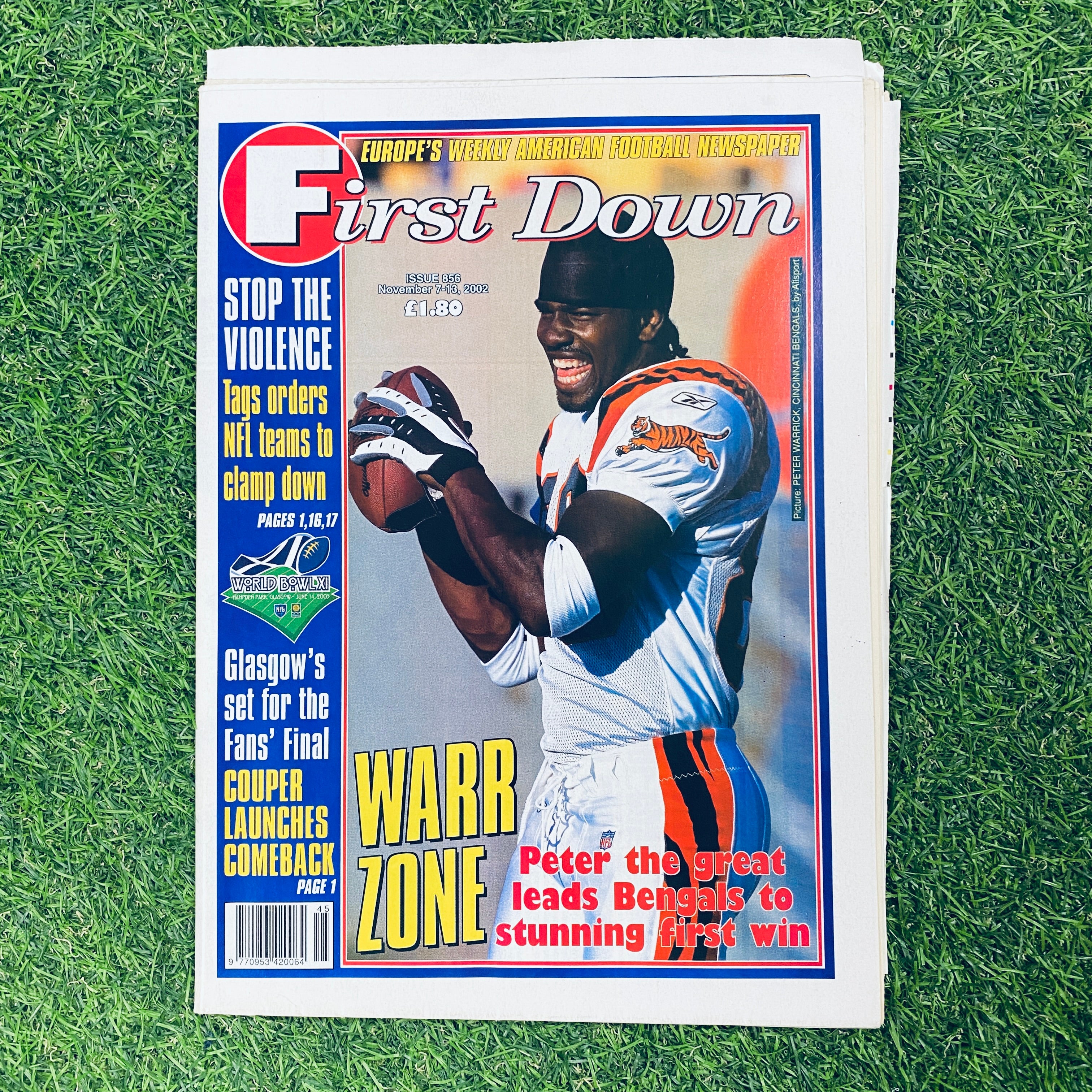 First Down Newspaper Issue 856 - November 7-13, 2002 | Vintage Sports Collectible | Perfect for NFL Memorabilia Collections & Sports History Enthusiasts