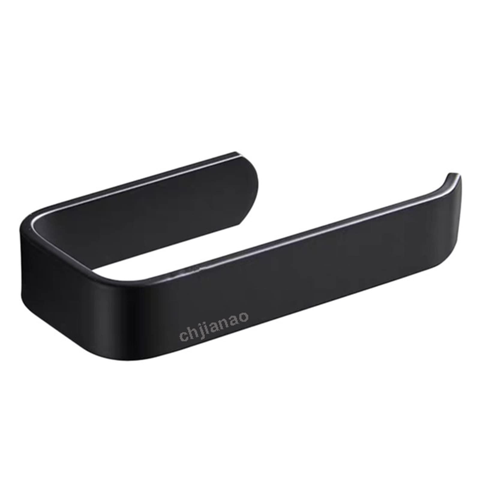 Modern Black Acrylic Toilet Paper Holder - Wall Mounted Bathroom & Kitchen Tissue Roll Rack with Hook - Perfect for Home, Office, and RV Use