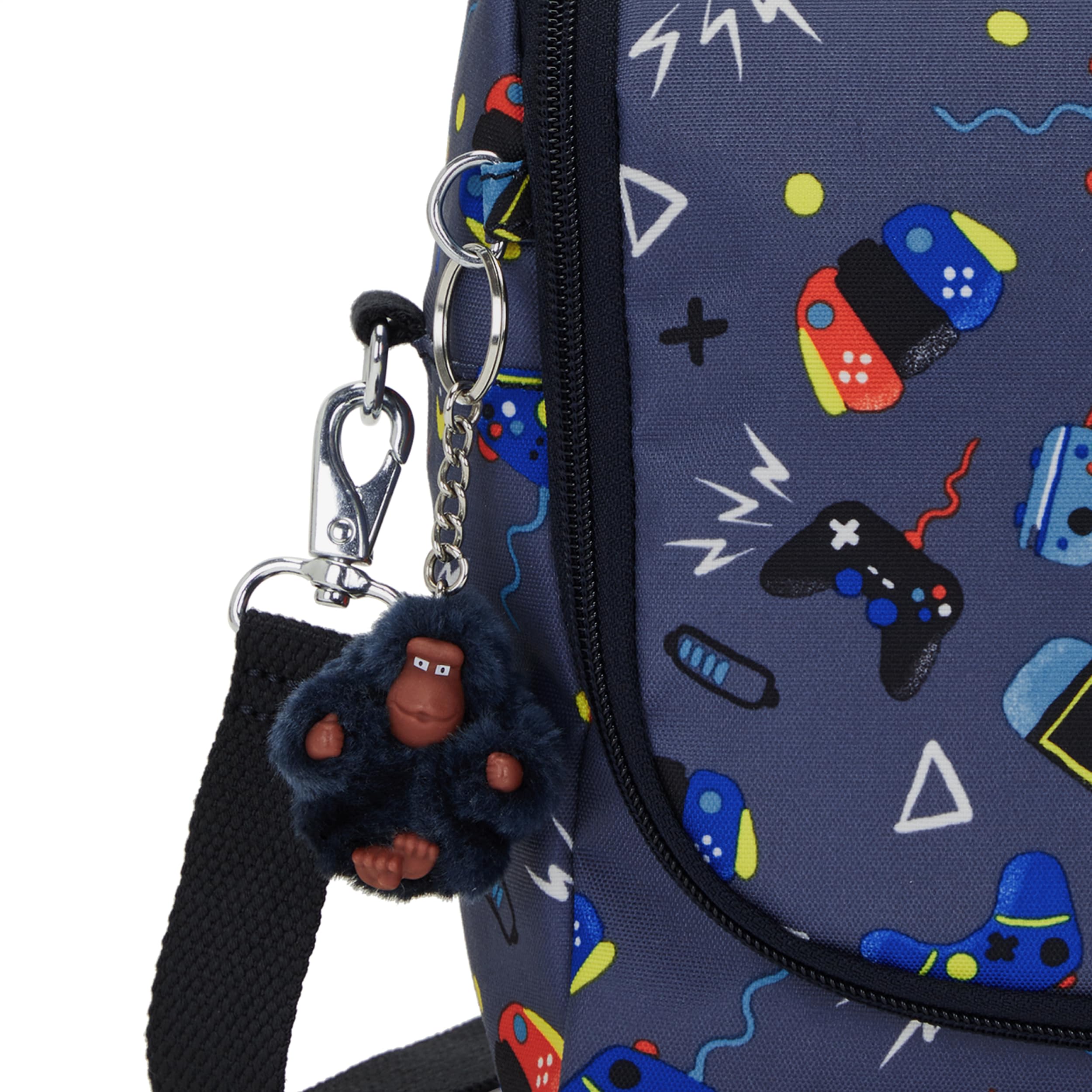 Kipling NEW KICHIROU Large Lunch Box Bag - Insulated Cooler Tote for Work, School & Travel - Gaming Grey One Size - Perfect for Picnics, Office Meals & Gaming Accessories Storage