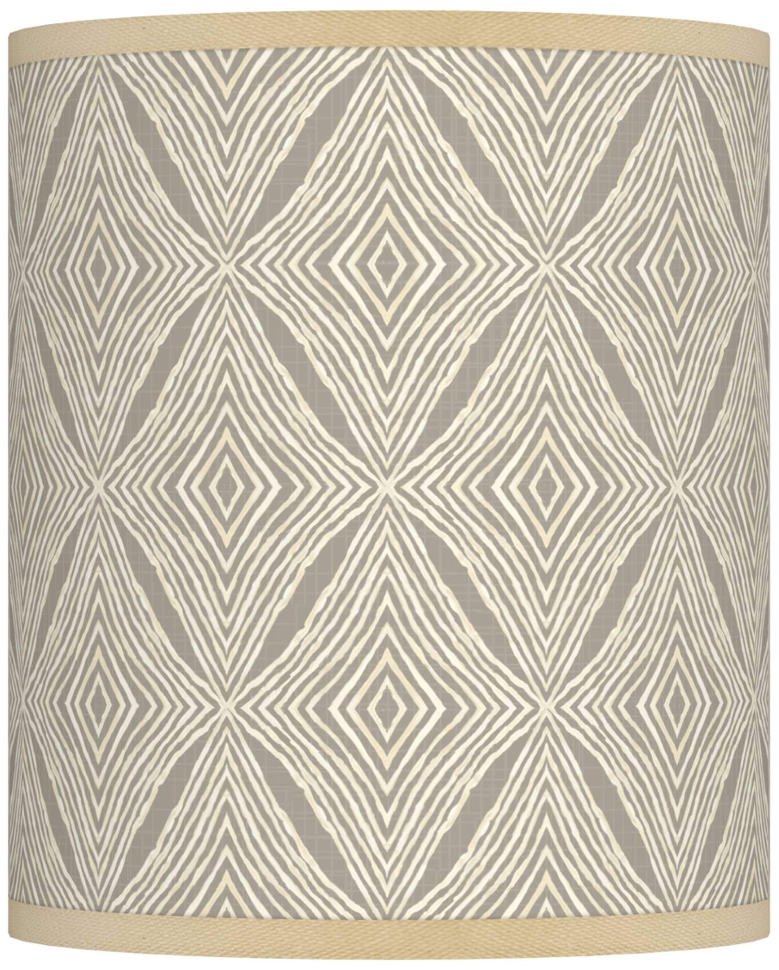 Moroccan Diamonds Hardback Giclee Drum Lamp Shade - 10
