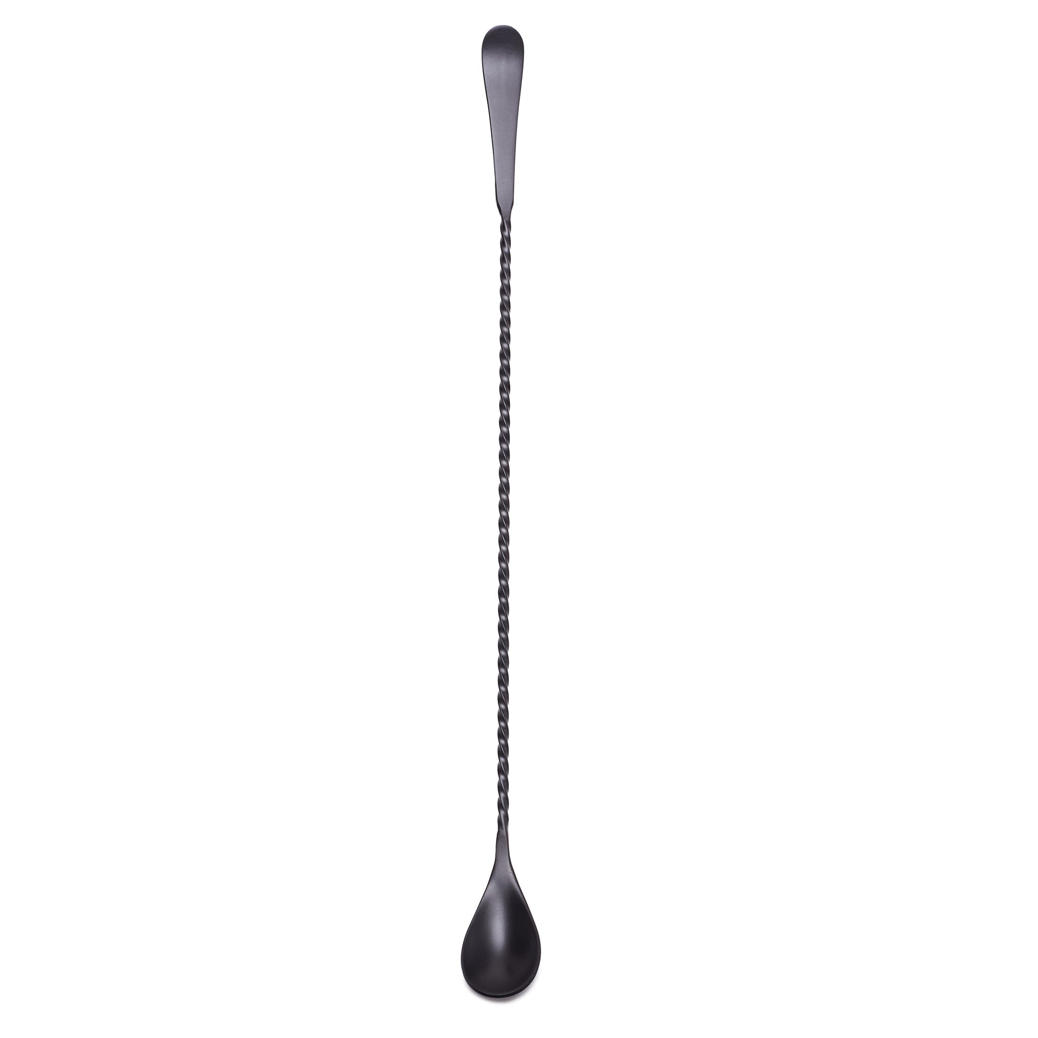 HOFFMAN® Professional Bar Spoon - Matte Black Finish - 33.5cm (13.2 Inch) Cocktail Mixing Tool for Bartenders, Home Bars & Cocktail Enthusiasts