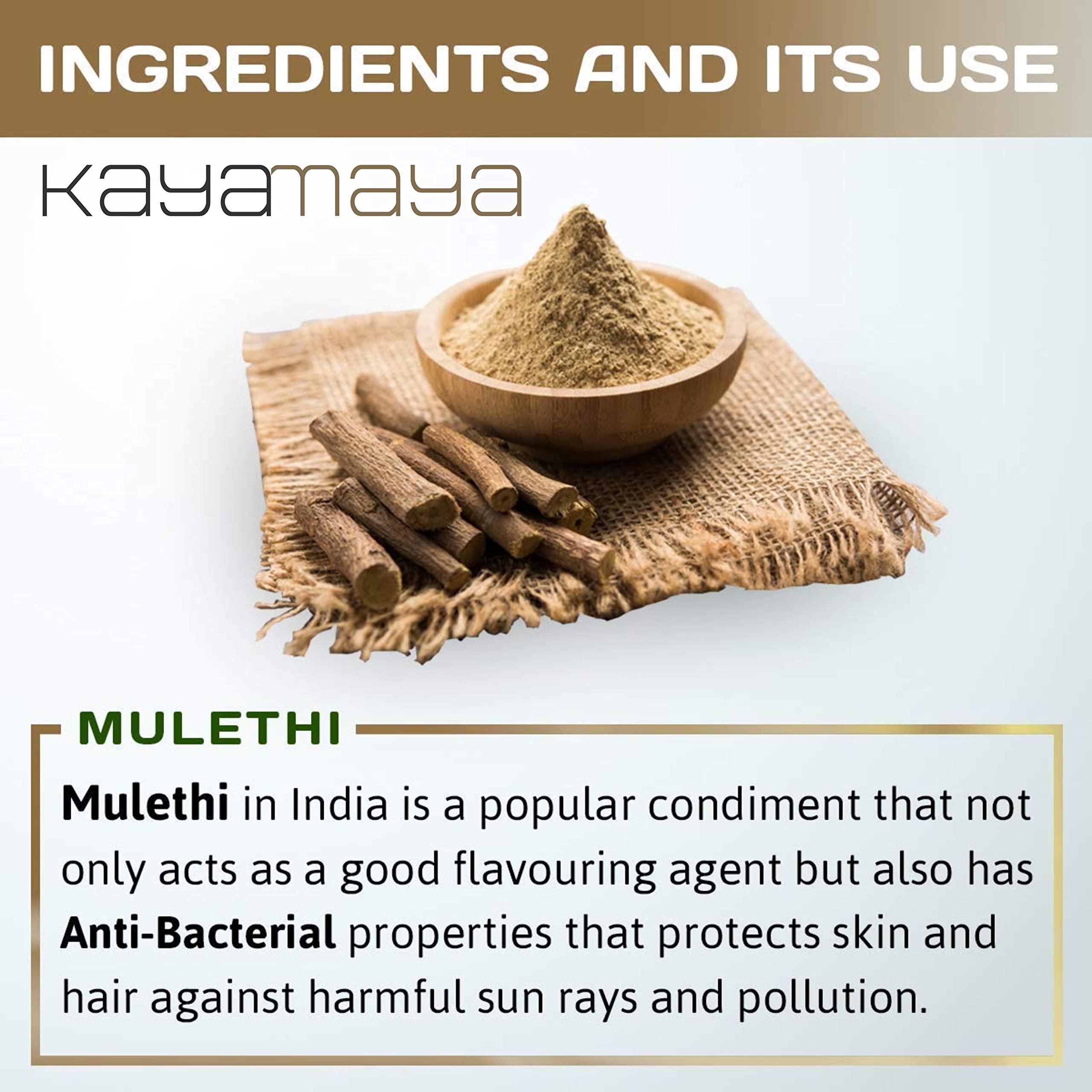 Organic Mulethi (Licorice) Powder - 100g | Kayamaya | Natural Herbal Supplement for Digestion, Skin & Immunity | Perfect for Tea, Face Masks & Ayurvedic Remedies