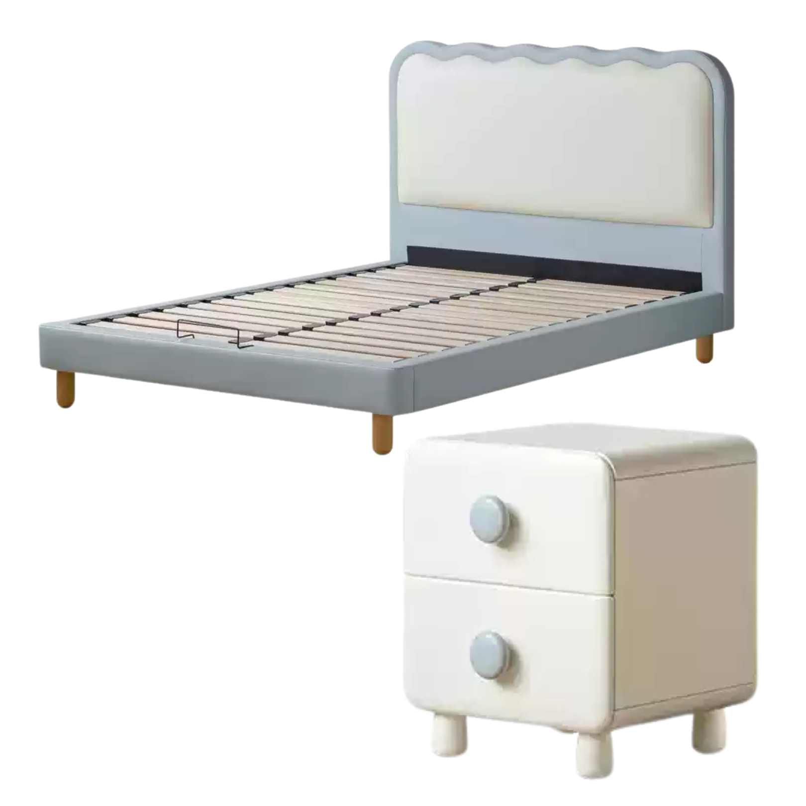 Organic Leather Kids Soft Bed - Comfortable & Durable Toddler Bed for Boys & Girls | Perfect for Nursery, Bedroom & Playroom