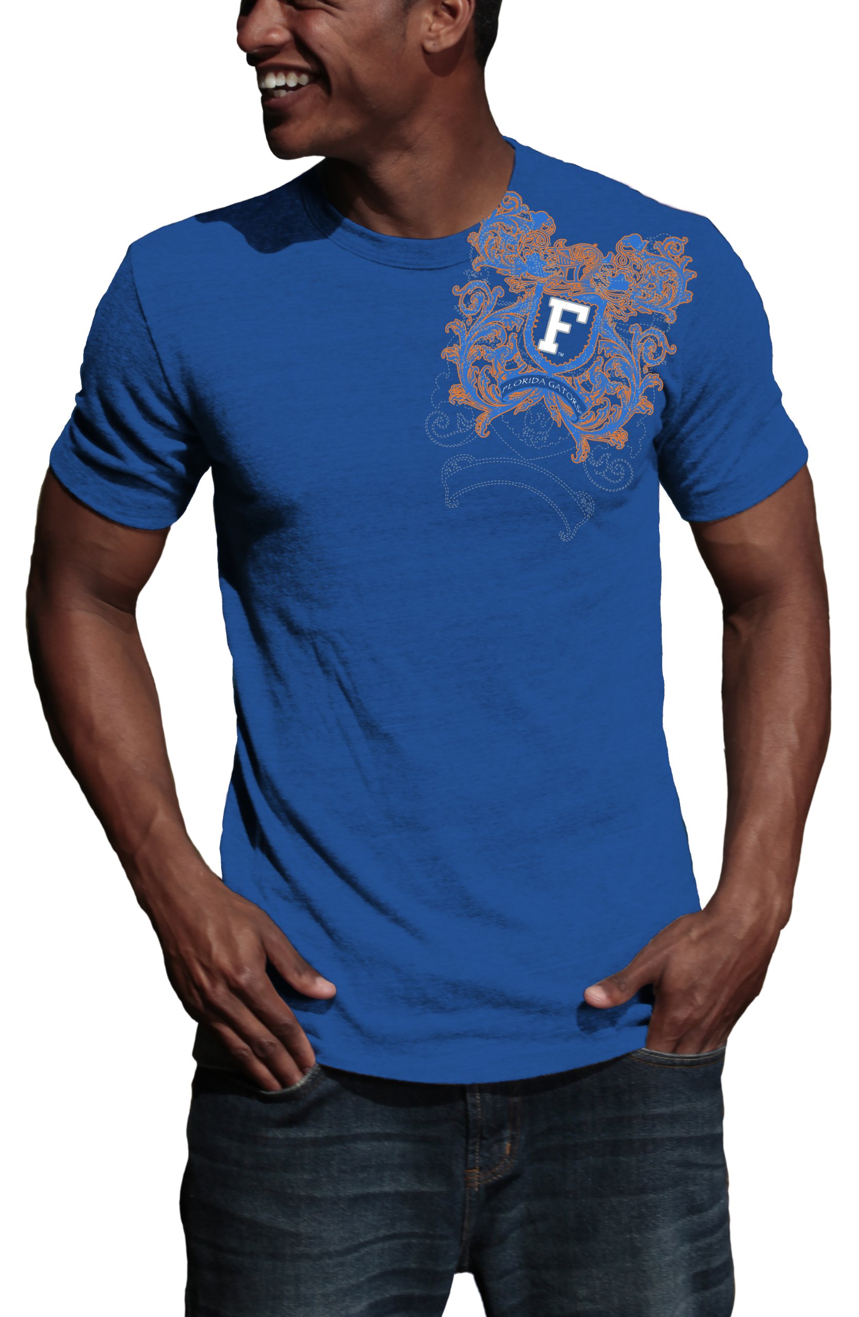 Florida Gators Men's Short Sleeve T-Shirt - Razor Wing Design - Comfortable Cotton Tee for Game Day, Casual Wear & Fan Apparel