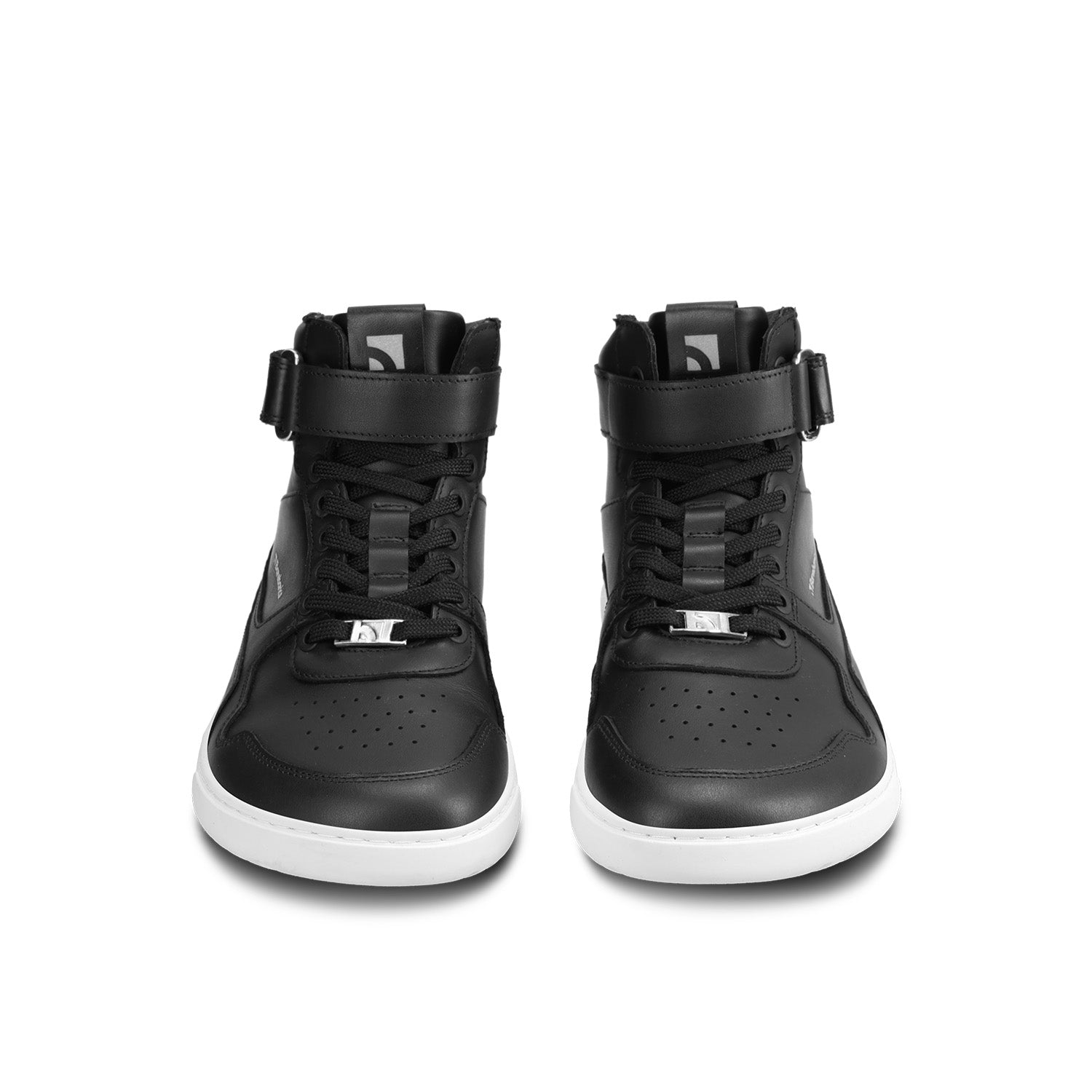 Barefoot Sneakers Barebarics Zing High Top - Black & White Leather Minimalist Shoes for Men & Women | Perfect for Running, Gym & Everyday Comfort