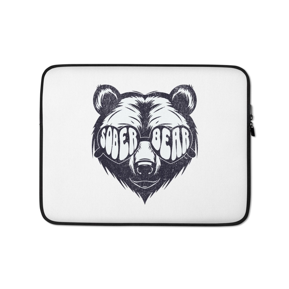Premium Sober Bear Laptop Sleeve - 13-15 Inch Protective Case for MacBook & Windows Laptops - Waterproof & Shockproof Design for Work, Travel & School