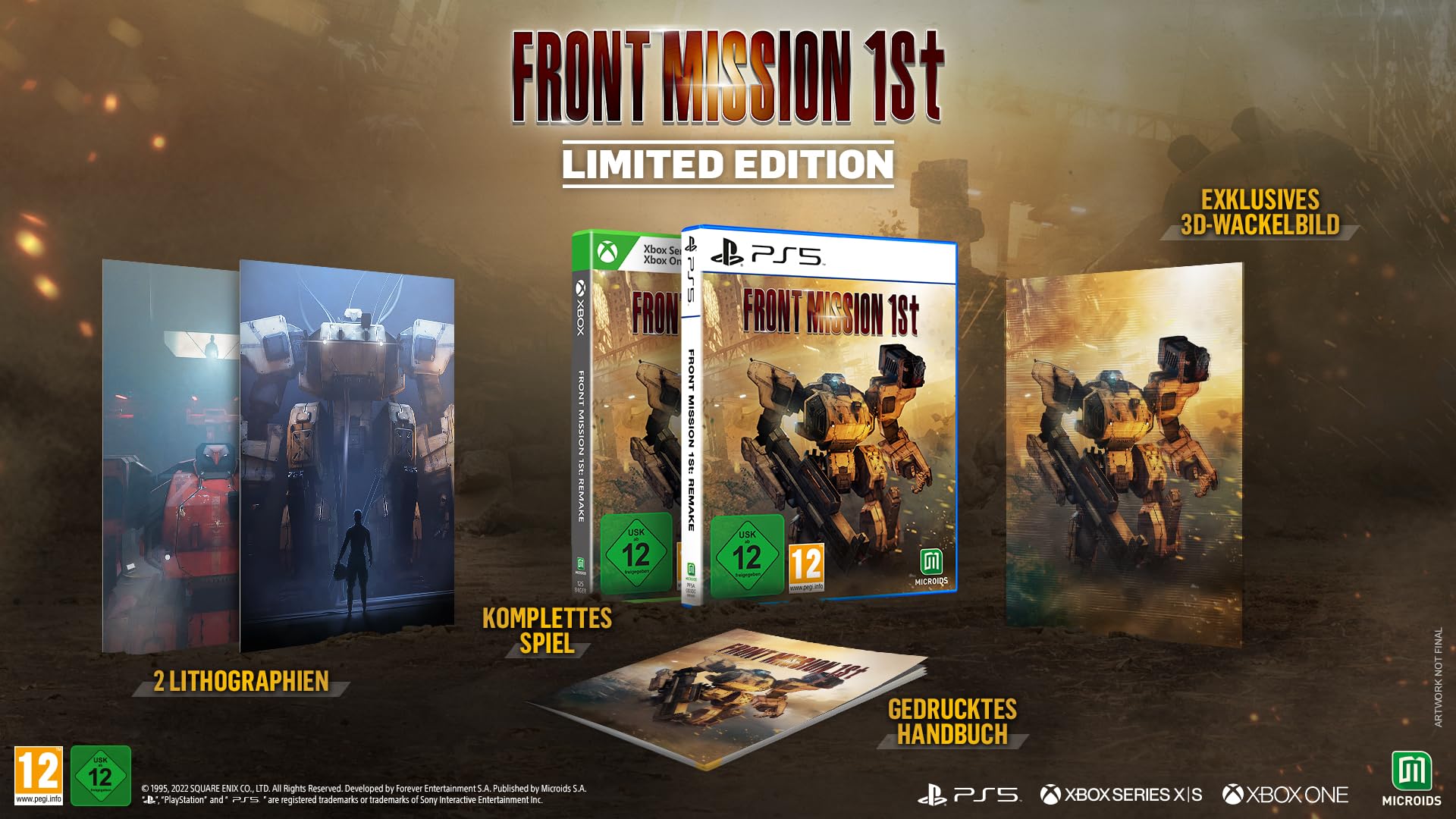 Front Mission 1st Remake Limited Edition for PlayStation 5 (PS5) - Tactical RPG Game | Collector's Edition for Fans | Perfect for Strategy Gamers and Mecha Enthusiasts