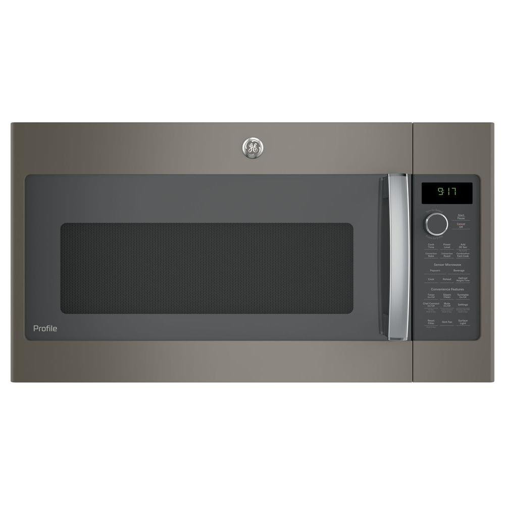 GE PVM9179EKES 1.7 Cu. Ft. Countertop Microwave Oven with 1000W Cooking Power - Perfect for Small Kitchens, Dorms & Offices