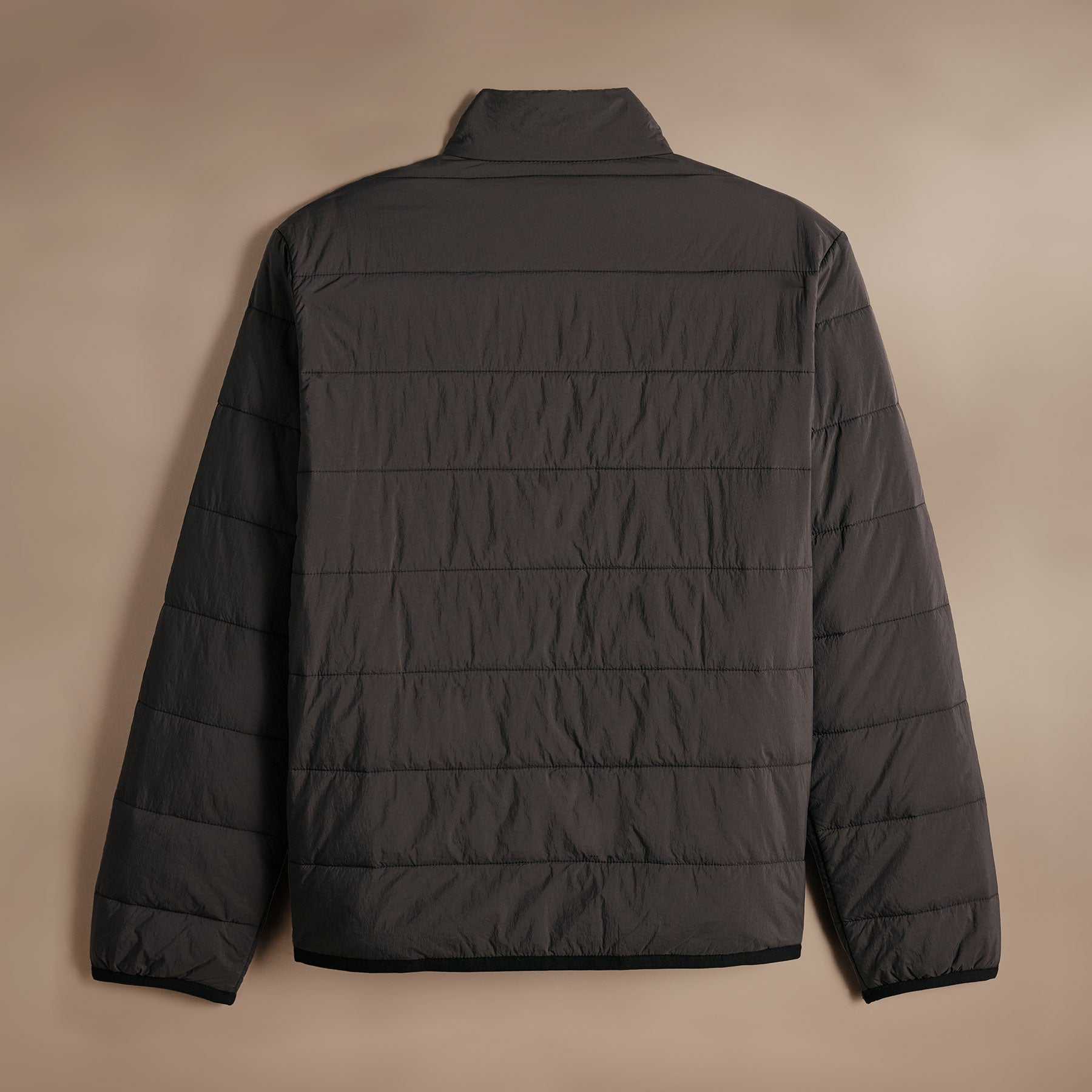 Men's Contrast Zip Insulated Jacket - Carbon Black & Yellow | Waterproof Winter Coat for Outdoor Activities, Hiking & Travel