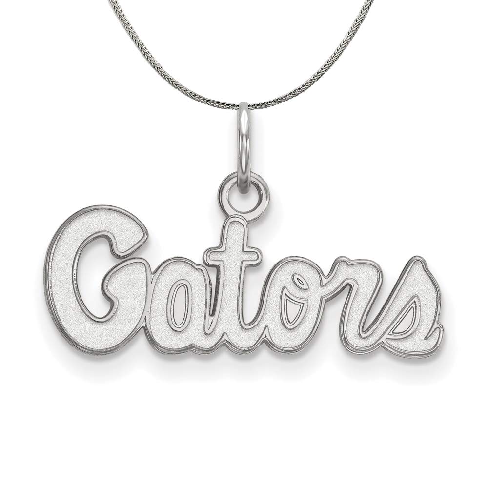 Sterling Silver Black Bow Jewelry - University of Florida Gators Tiny XS Necklace for Women, Perfect for Game Day, Graduation Gifts & School Spirit Accessories