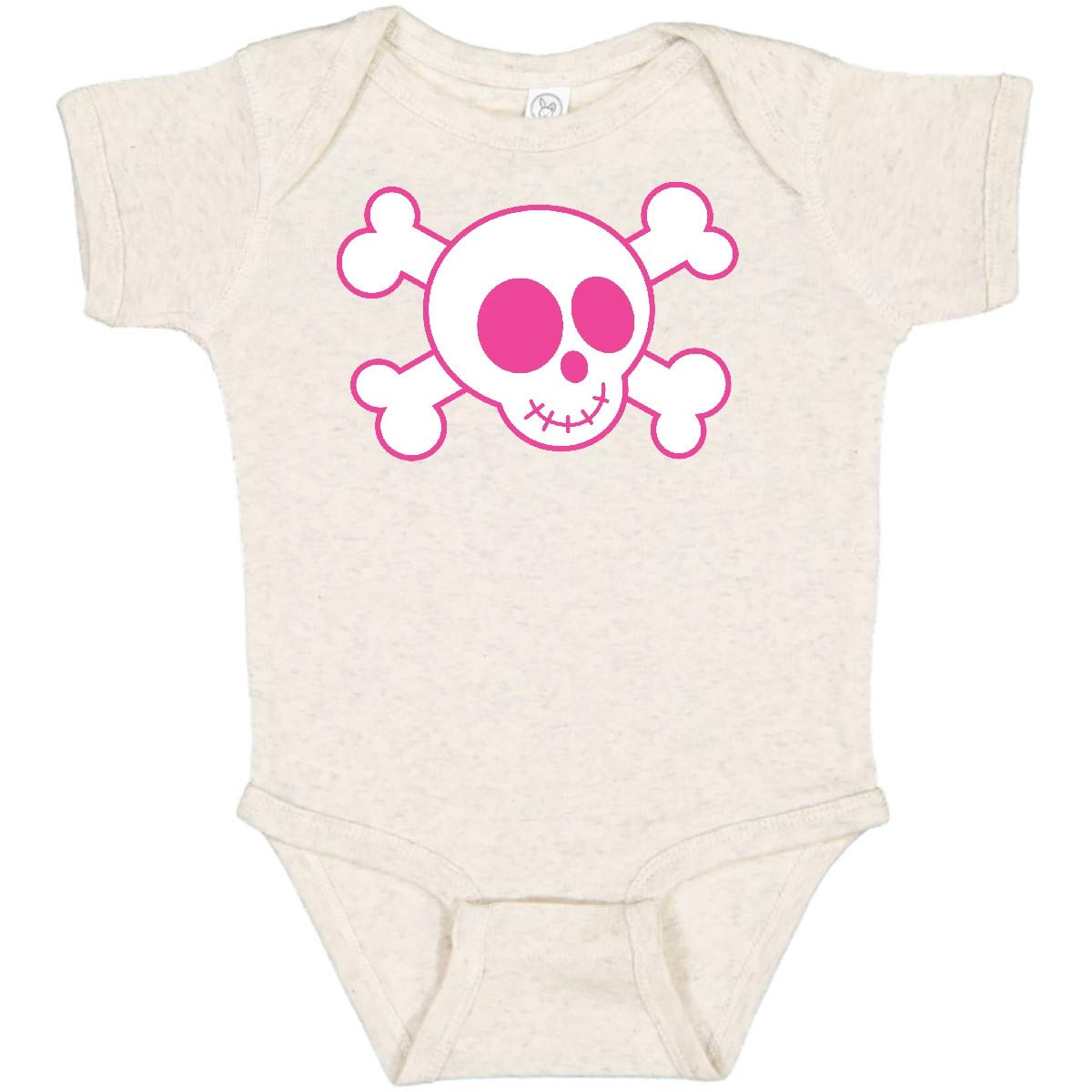 Inktastic Pink Skull Baby Bodysuit - Cute Unisex Onesie for Newborns & Infants | Soft Cotton Bodysuit for Casual Wear, Photo Shoots & Everyday Outfits
