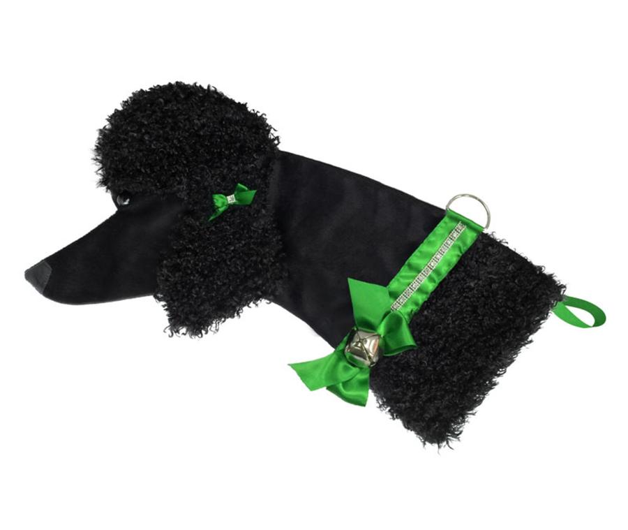 Black Poodle Christmas Stocking for Dogs - Festive Holiday Pet Stocking with Cute Dog Design - Perfect for Christmas Decorations & Pet Gifts