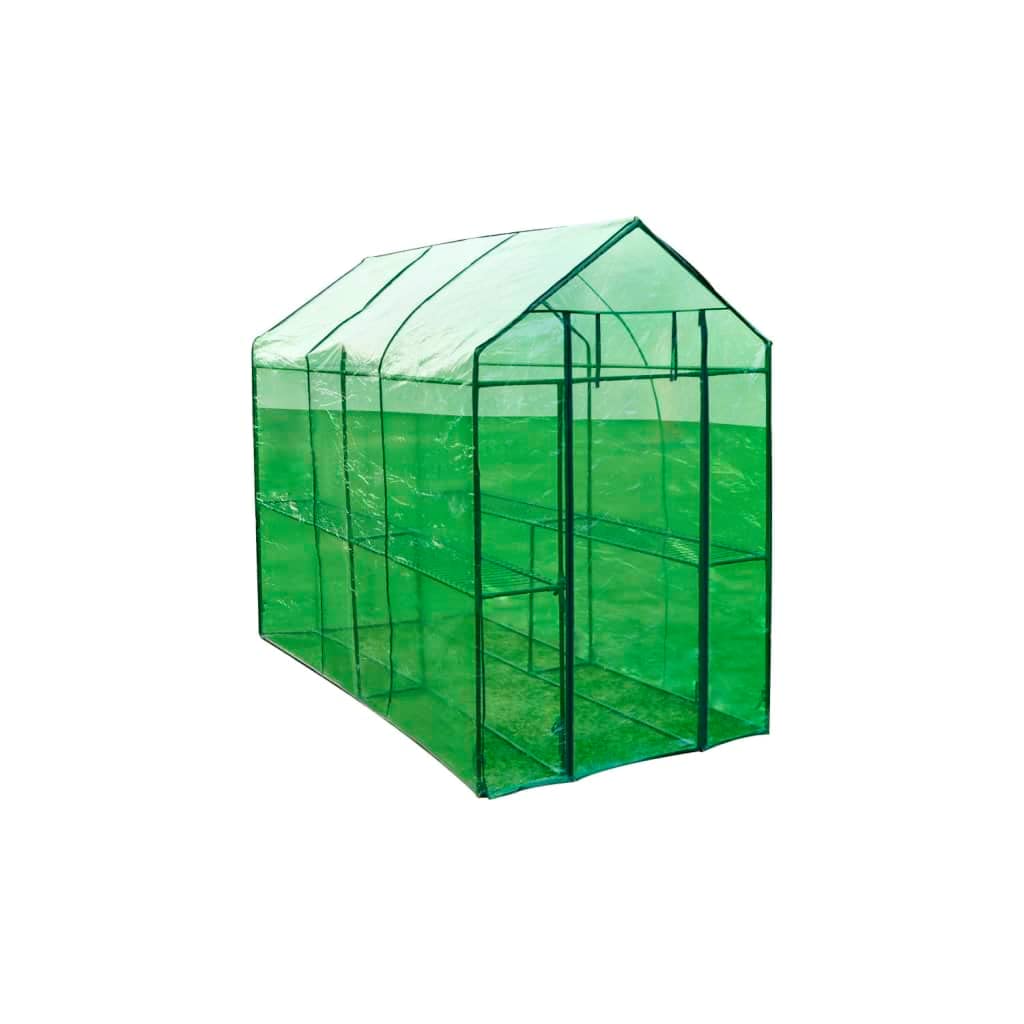 vidaXL Large Greenhouse with Steel Frame - Durable Powder-Coated Construction, Tear-Resistant Green Cover, Walk-In Door for Easy Access | Perfect for Home Gardening, Plant Protection & Backyard Growing