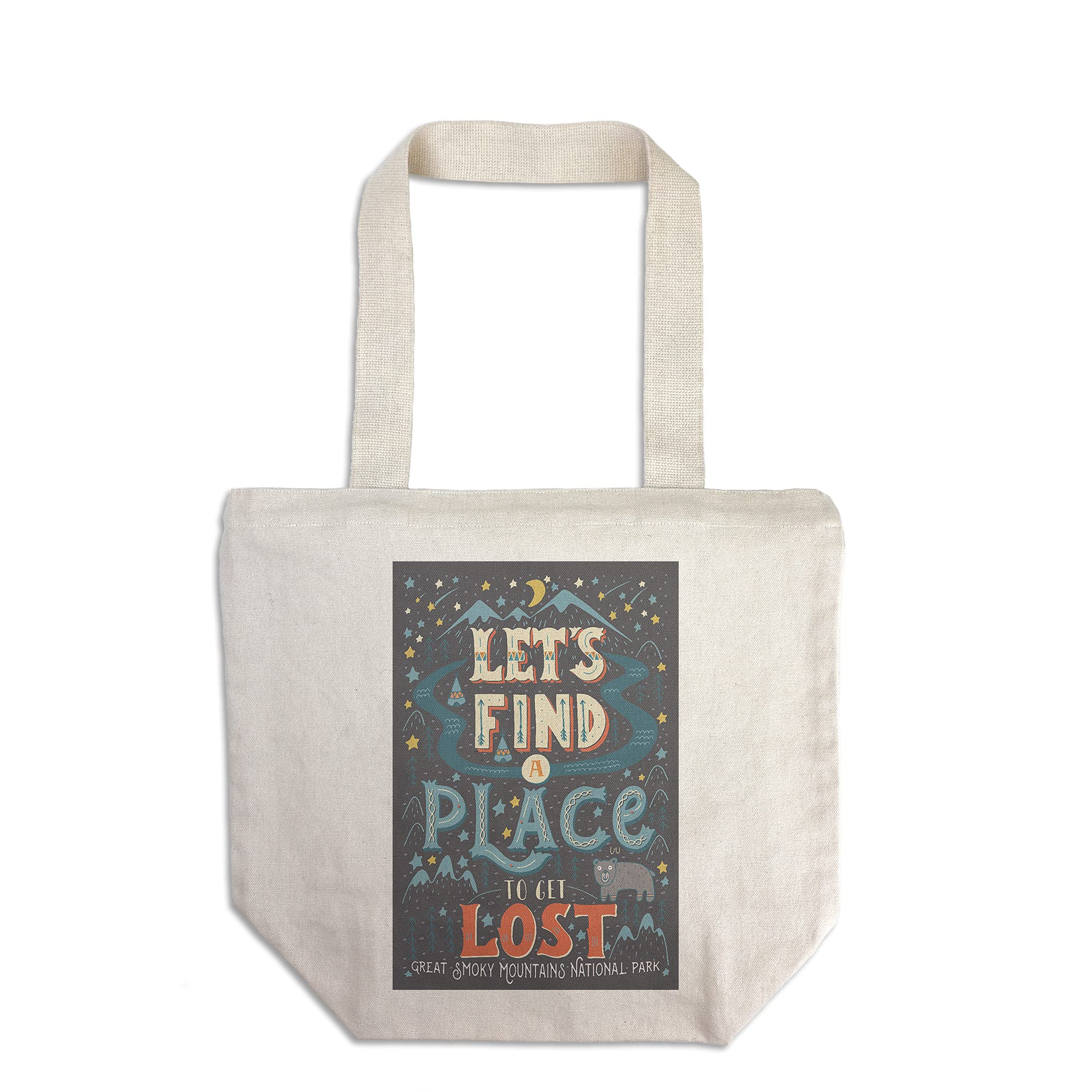 Great Smoky Mountains National Park Tennessee - 100% Cotton Canvas Reusable Tote Bag for Travel, Shopping & Outdoor Adventures
