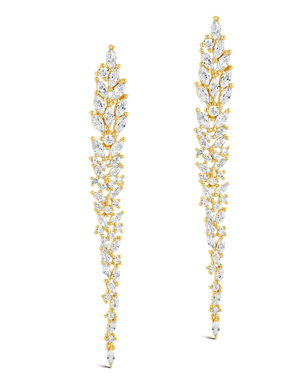 Shay CZ Linear Drop Earrings for Women – Elegant Cubic Zirconia Dangle Earrings for Party, Wedding & Evening Wear | Hypoallergenic & Lightweight Fashion Jewelry Gift