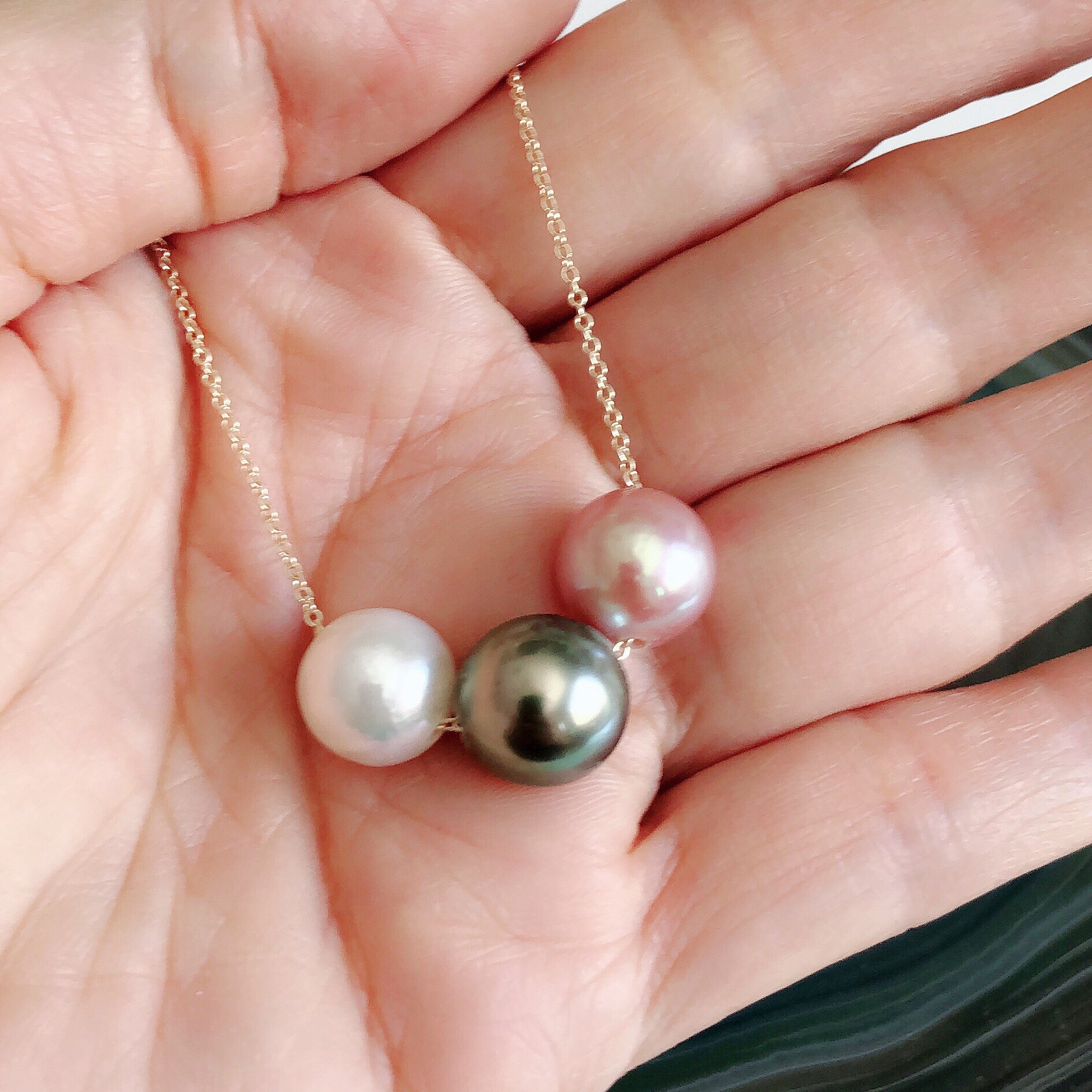 KRISTI Tahitian & Edison Pearl Necklace (N223) - Elegant Jewelry for Women, Perfect for Weddings, Parties & Special Occasions