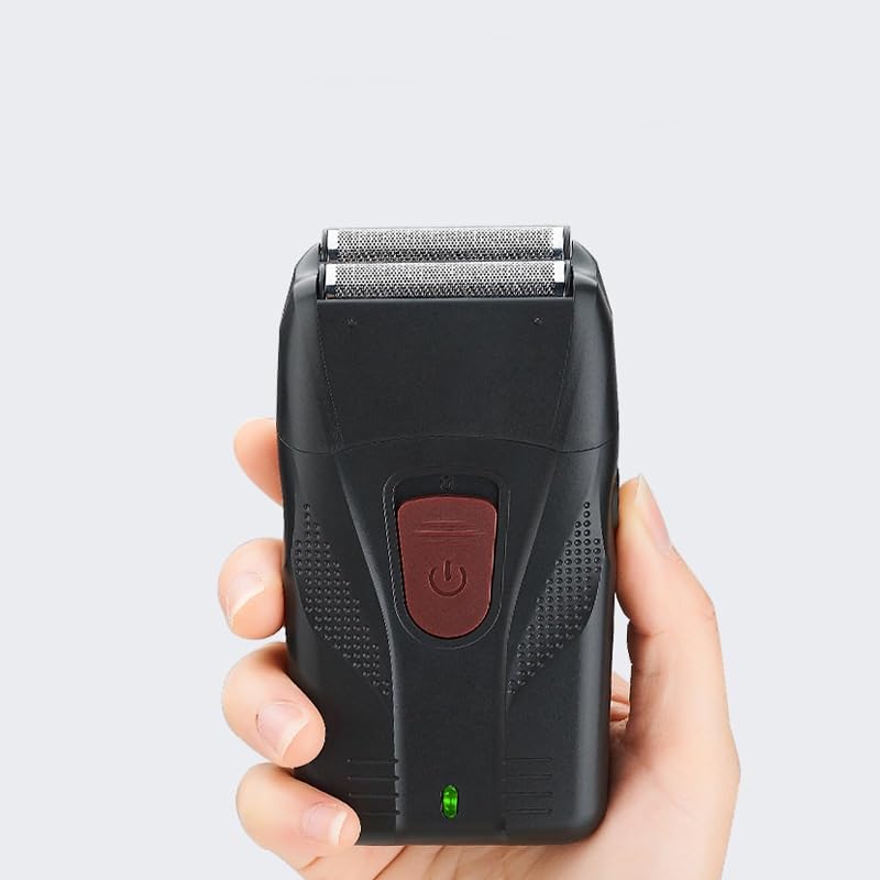 Professional Men's Electric Razor - USB Rechargeable Wet/Dry Shaver with Precision Beard Trimmer & Hair Clipper for Bald Head & Facial Grooming - Portable Travel Shaver for Home & Gym Use (White)