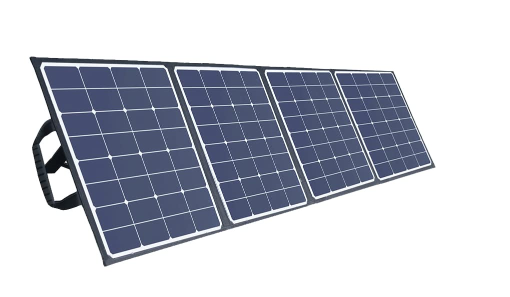 Southwire 53224 100W Monocrystalline Solar Panel - Compatible with Elite 200/300/500/1166 Power Stations | Quad-Fold Portable Charger with 6ft Cable | Universal Connection for Most Power Banks | Black/Copper Design | Ideal for Camping, RV Trips & Emergency Power Backup