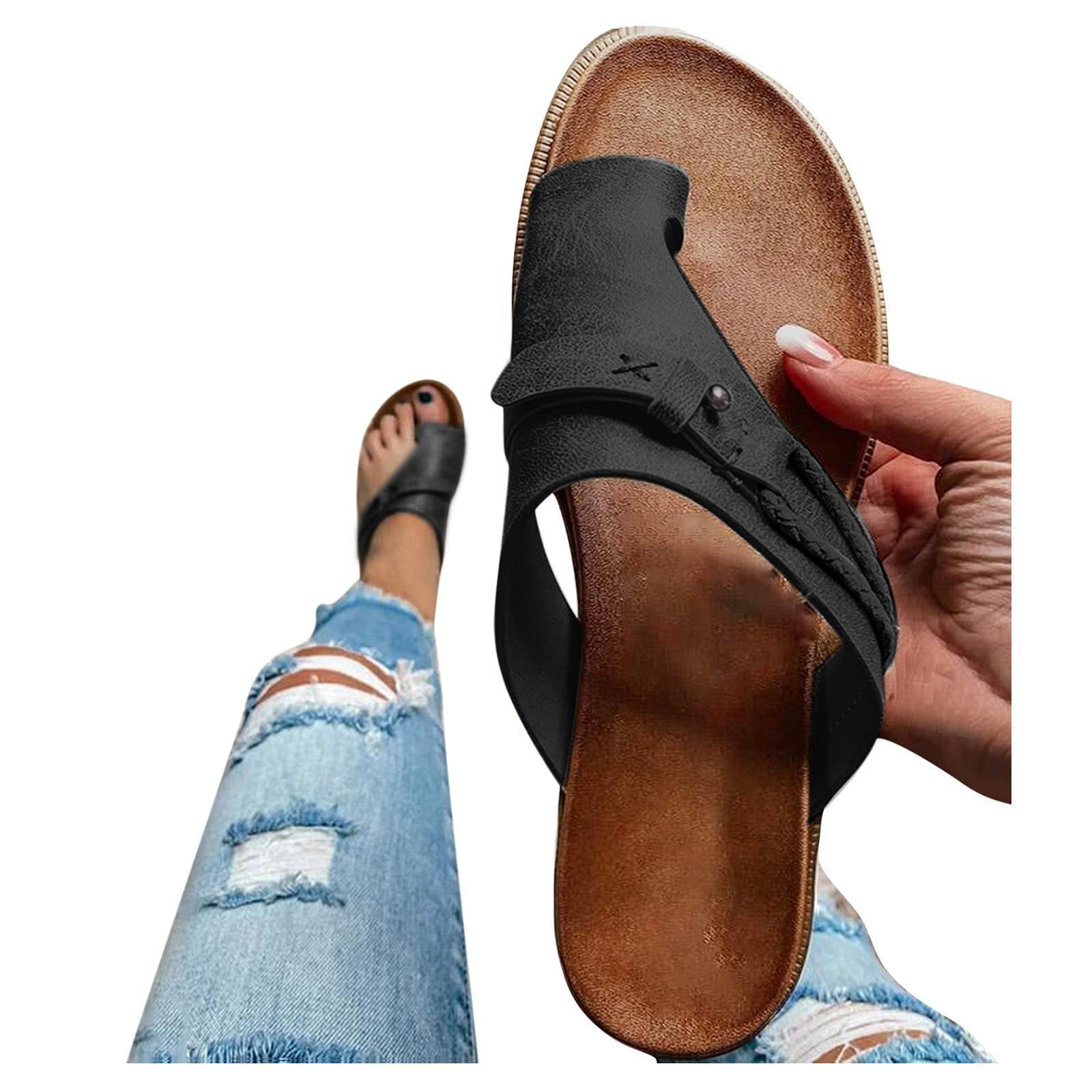 Women's Summer Sandals - Fashionable Dressy & Casual Flat Gladiator Sandals for Beach, Party, and Everyday Wear | Roman Thong Flip Flops