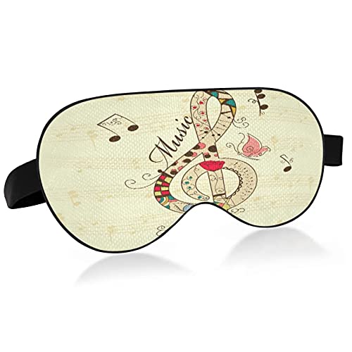 Musical Treble Clef Sleep Mask - Soft & Comfortable Eye Mask for Sleeping, Travel & Relaxation - Perfect for Night Use, Naps & Long Flights