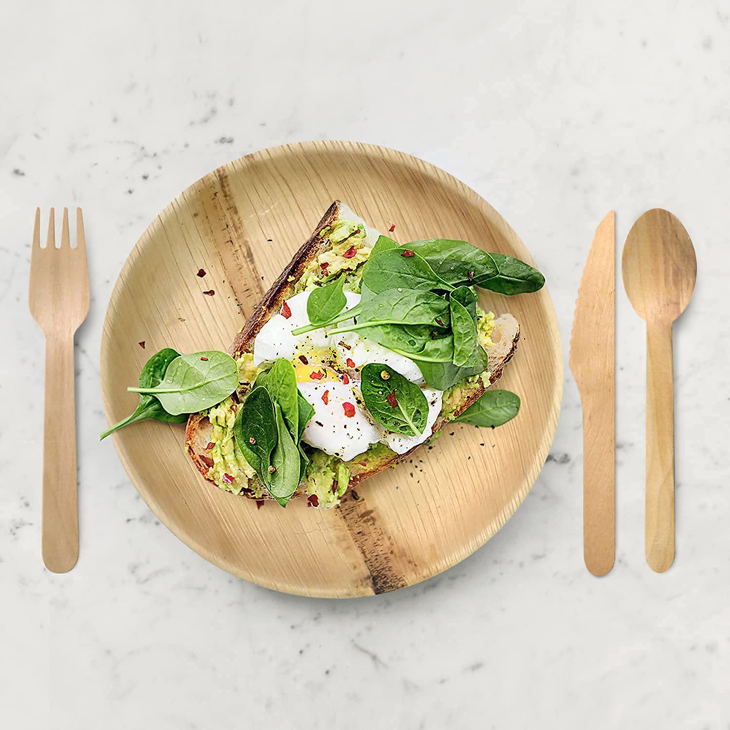 Eco-Friendly Birchwood Knives - Biodegradable & Compostable Cutlery Set, Sustainable Utensils (40 Count) - Perfect for Picnics, Camping & Zero Waste Living