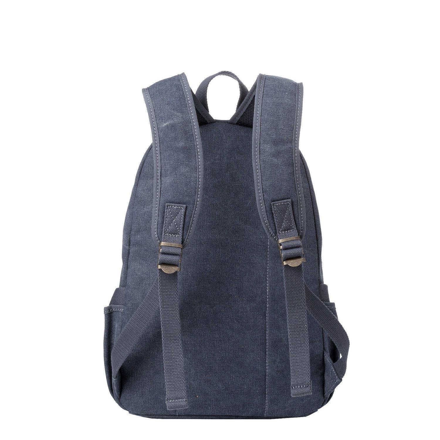 TRP0256 Troop London Classic Canvas Backpack - Medium Size Durable School & Travel Backpack for Men & Women - Perfect for College, Commuting & Outdoor Adventures