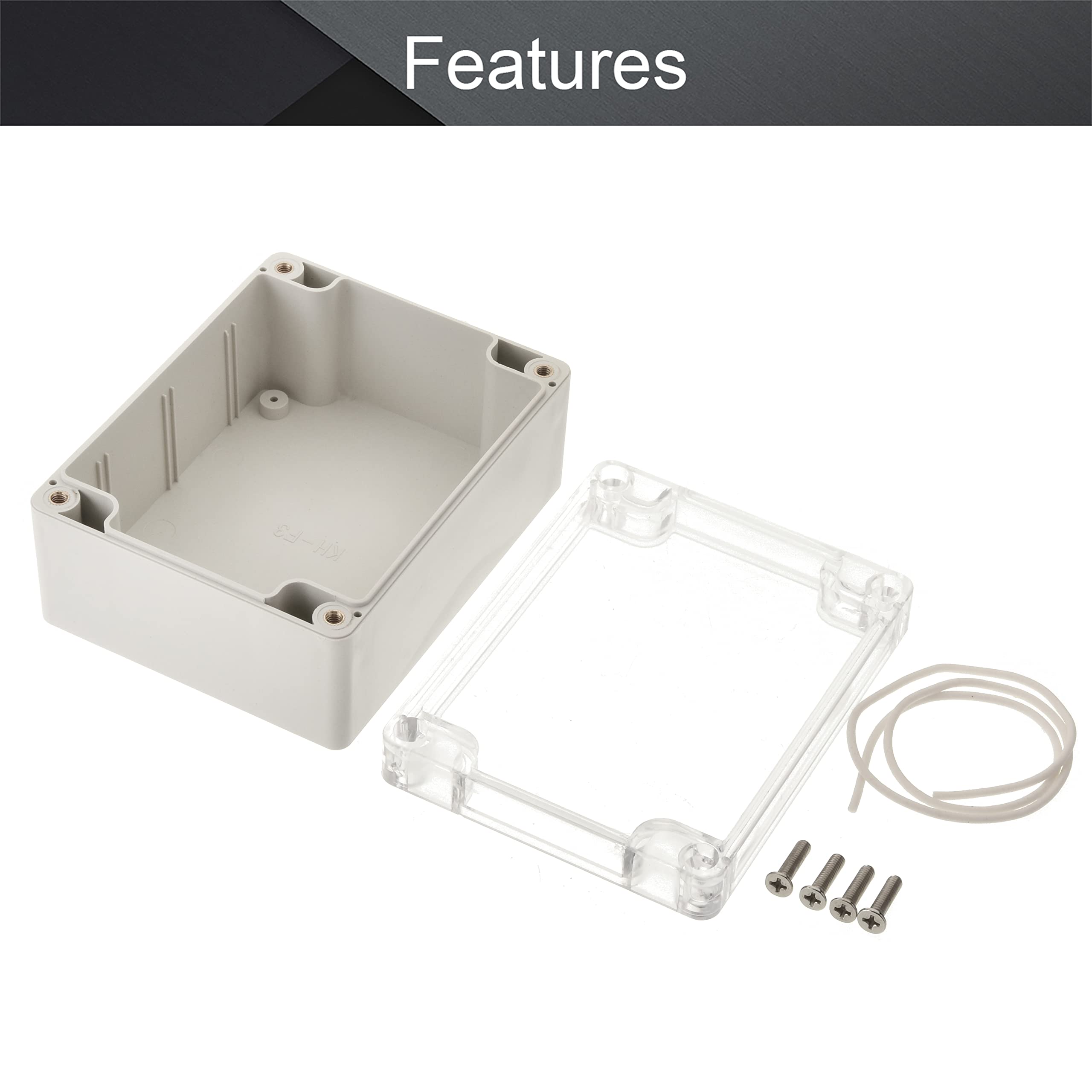 Waterproof ABS Junction Box IP65 - 4.53x3.54x2.17 Inch for Outdoor Electrical Projects