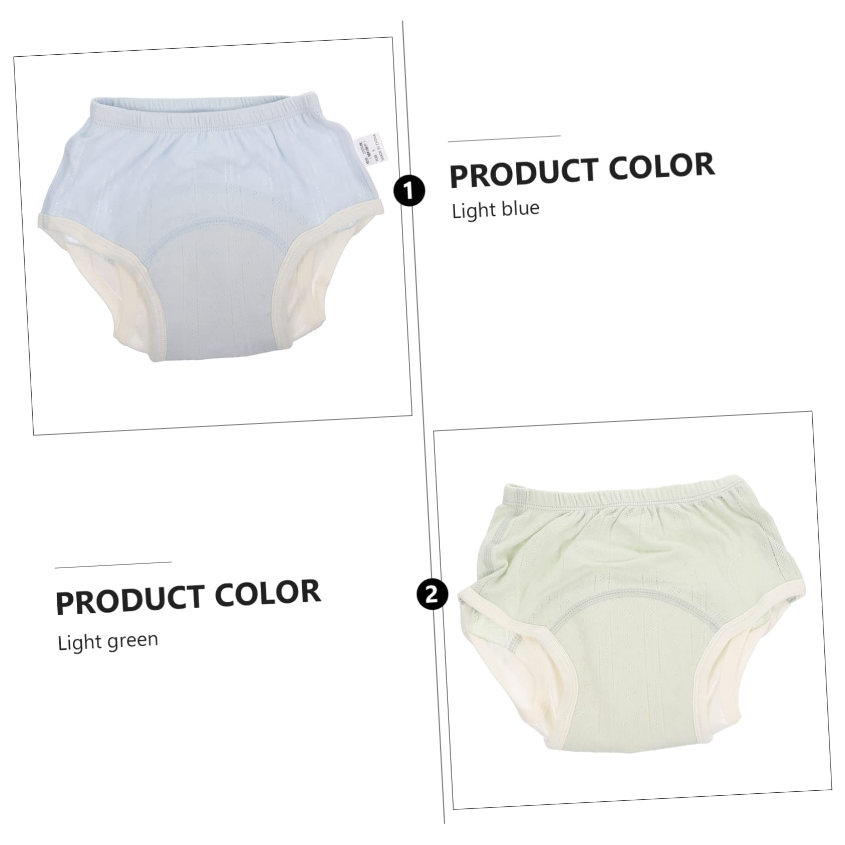 Wakauto Cotton Training Pants 2pcs - Breathable Waterproof Potty Training Underwear for Toddlers Boys & Girls - Easy Wash for Daycare, Home & Travel Use