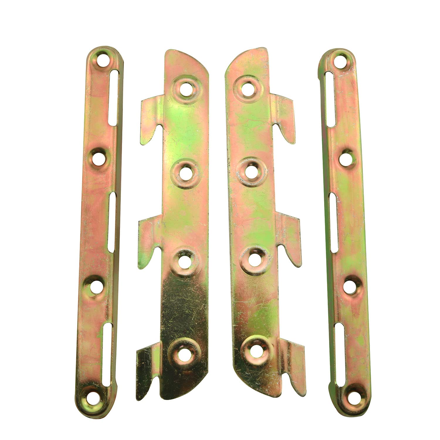 4PCS Heavy Duty Bed Hinge Connectors - 8 Inch Bed Rail Brackets for Wooden Bed Frame, Headboard & Footboard Installation | Durable Metal Hardware for DIY Bed Assembly & Furniture Repair