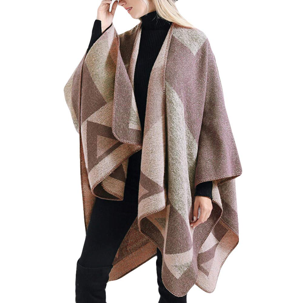 Women's Cashmere Knitted Poncho Cape - Soft Winter Shawl Coat & Cardigan Sweater for Women | Cozy Fall & Winter Fashion, Office Wear, Holiday Outfits