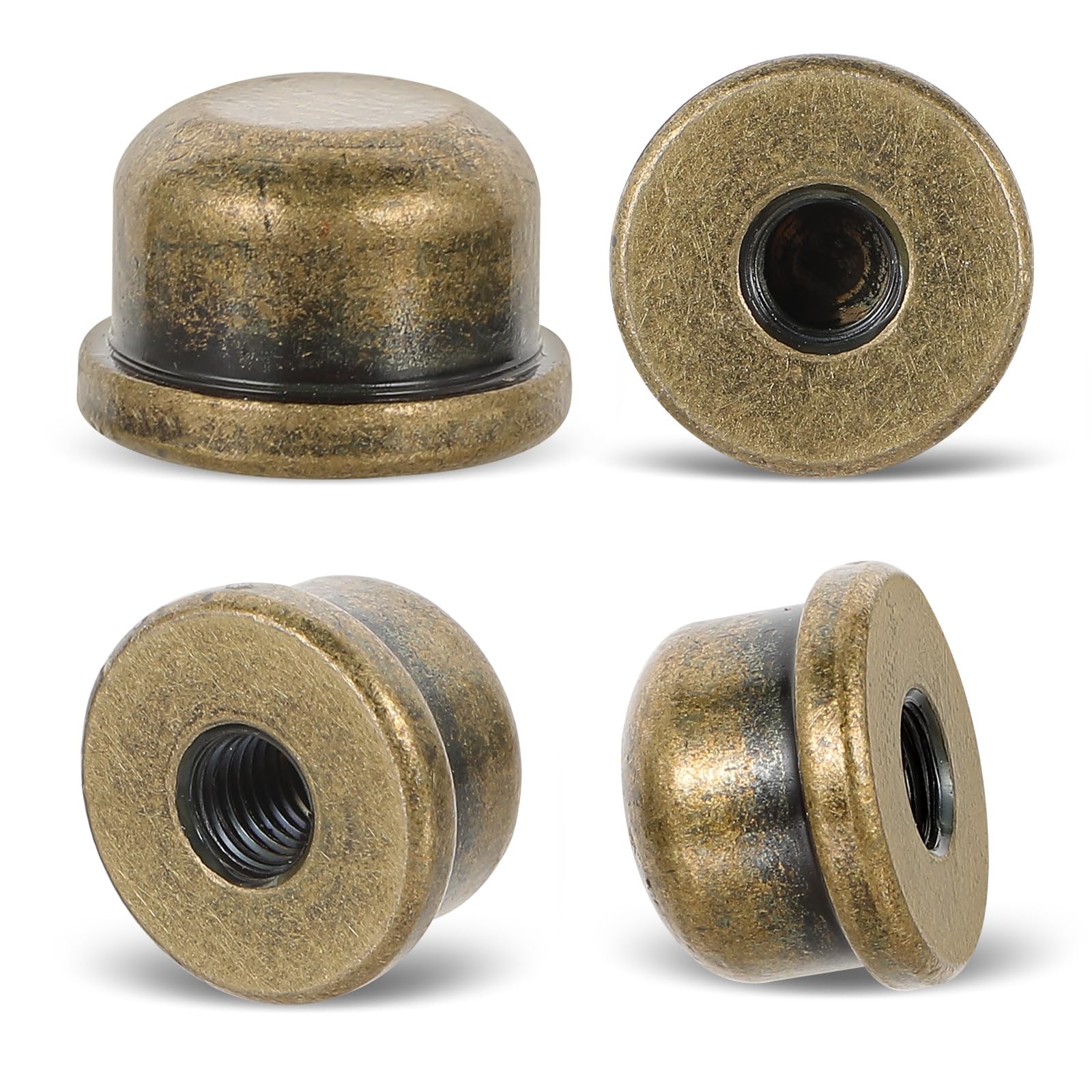 4 Pcs Solid Lampshade Nuts - Threaded Top Replacement Hardware for Antique Lamp Shades | Durable Screw Knobs & Lighting Accessories | Perfect for Vintage Lamp Restoration & DIY Home Decor Projects