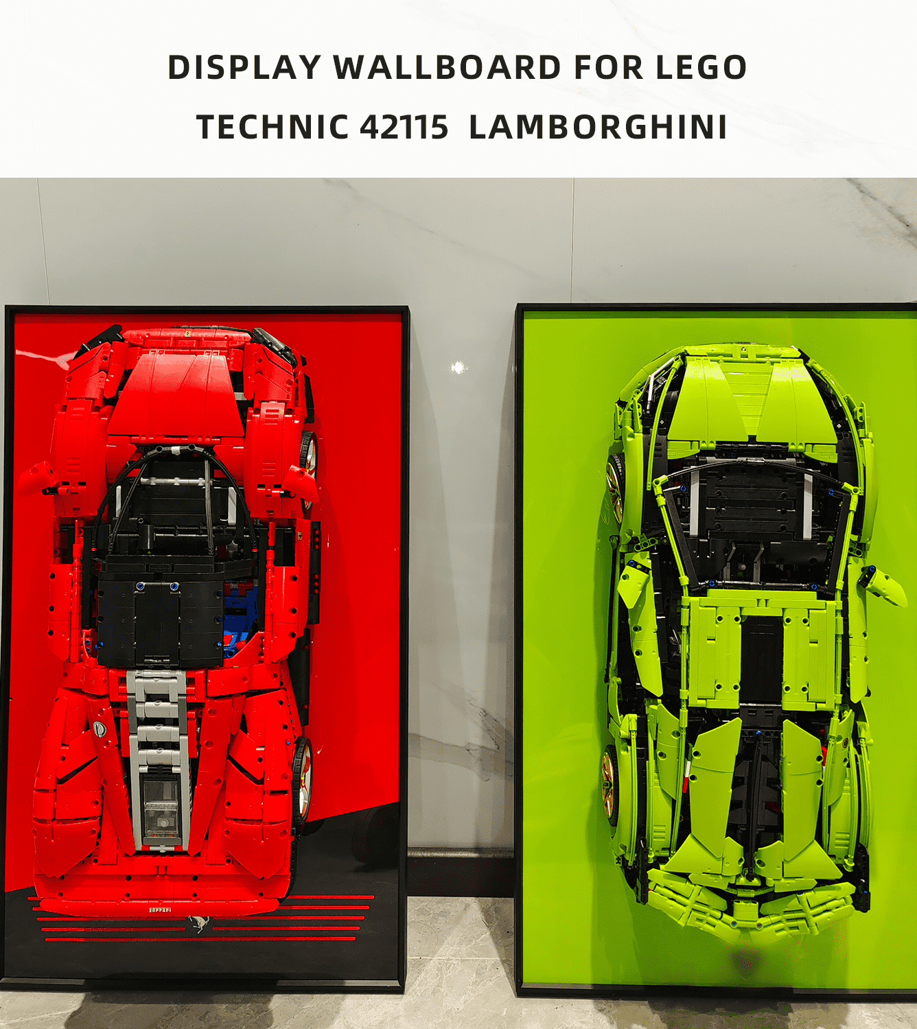 LEGO 42115 Technic Lamborghini Sián FKP 37 Wall Mount Display Stand - Secure Hanging Bracket for LEGO Car Models - Perfect for Home Office, Bedroom, and Game Room Decor