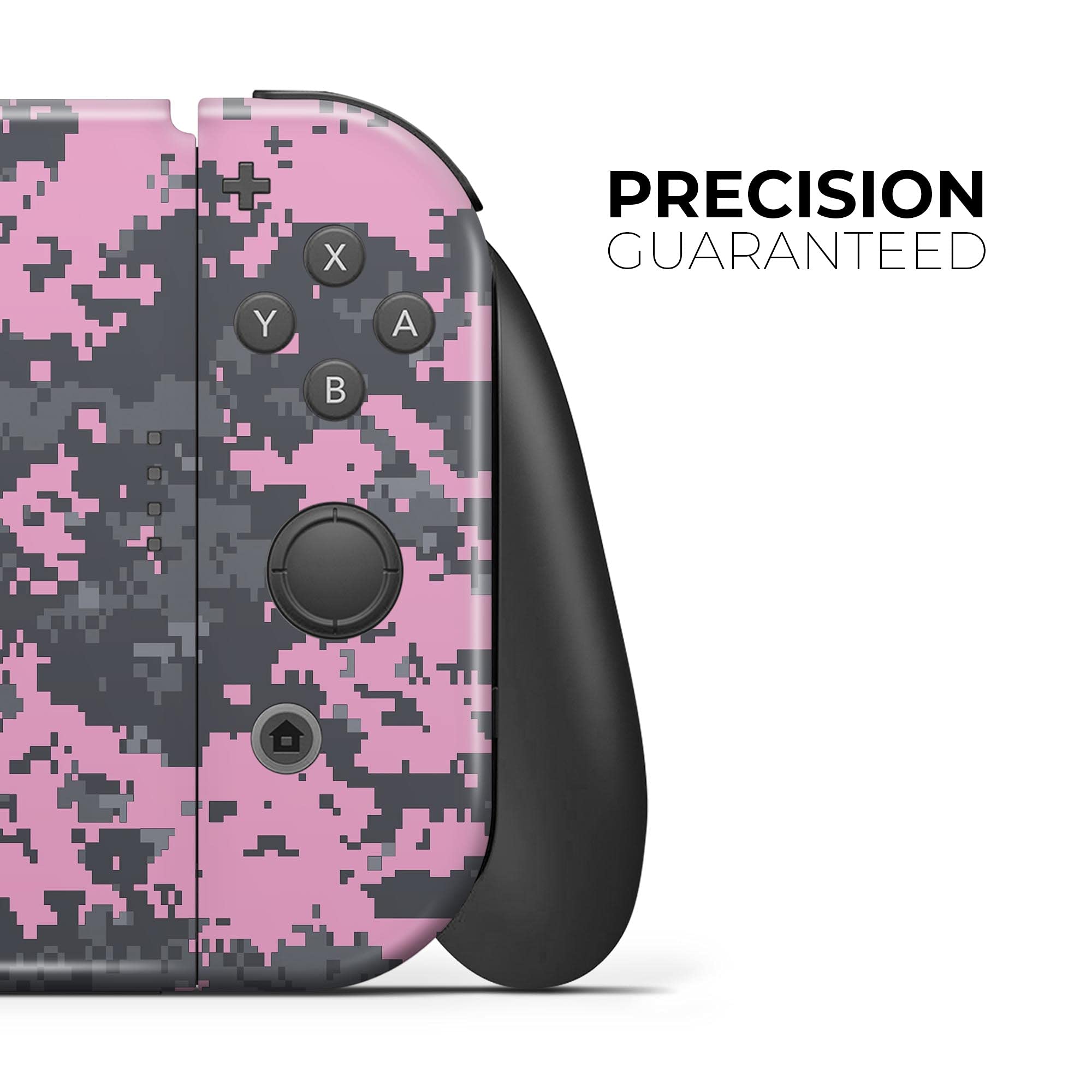 Nintendo Switch Joy-Con Skin Decal - Scratch-Resistant Removable Vinyl Wrap Cover - Light Pink & Gray Camo Design - Perfect for Gaming Protection & Customization