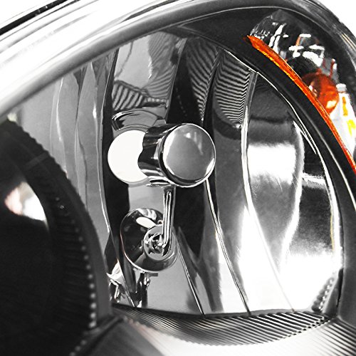AKKON Replacement Headlights for Chrysler PT Cruiser - Black Bezel Headlamp Assembly Pair (Driver & Passenger Side) | OE Style Direct Fit | Perfect for Night Driving & Car Restoration Projects