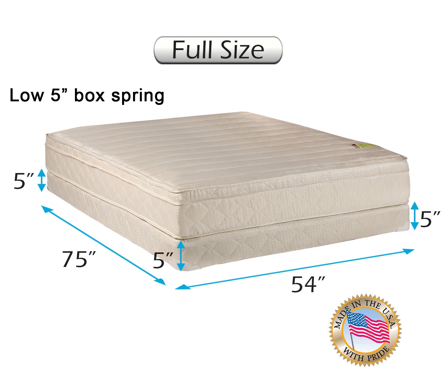 Dream Solutions USA Orthopedic Firm PillowTop Mattress with 5