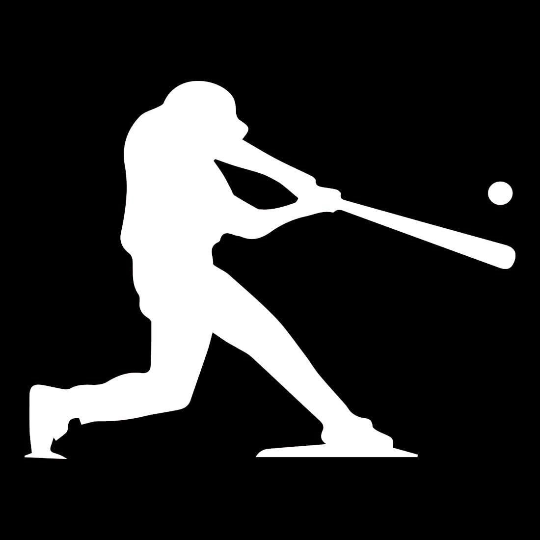 Premium Waterproof Vinyl Decal Stickers (Set of 2) - Baseball Player At Bat Design for Laptops, Phones, Helmets, Cars, Mugs & Home Decor - Perfect for Sports Fans, Gifts & DIY Projects